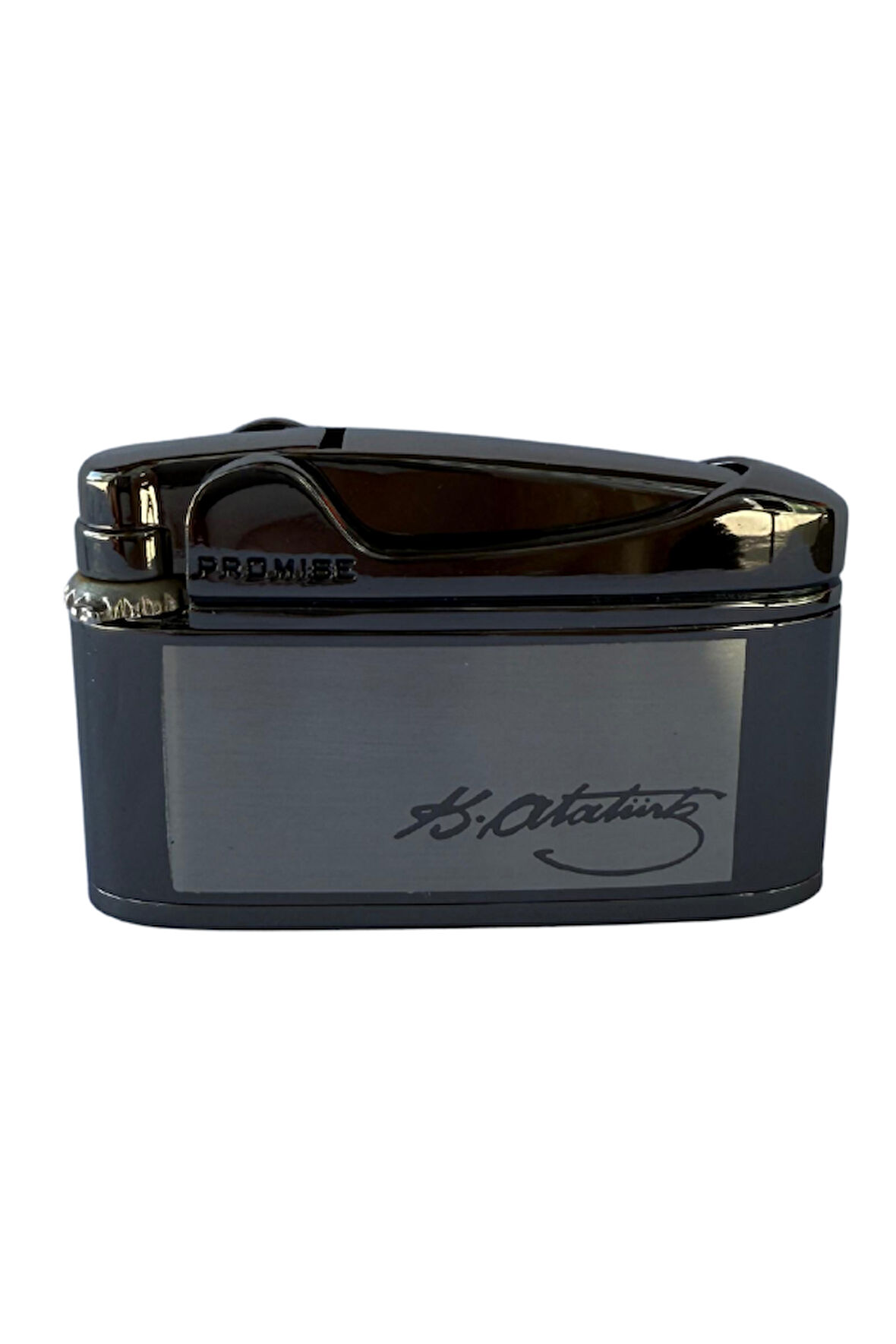 Promise Soft Flame Gunmetal Atatürk İmzalı Metal Çakmak