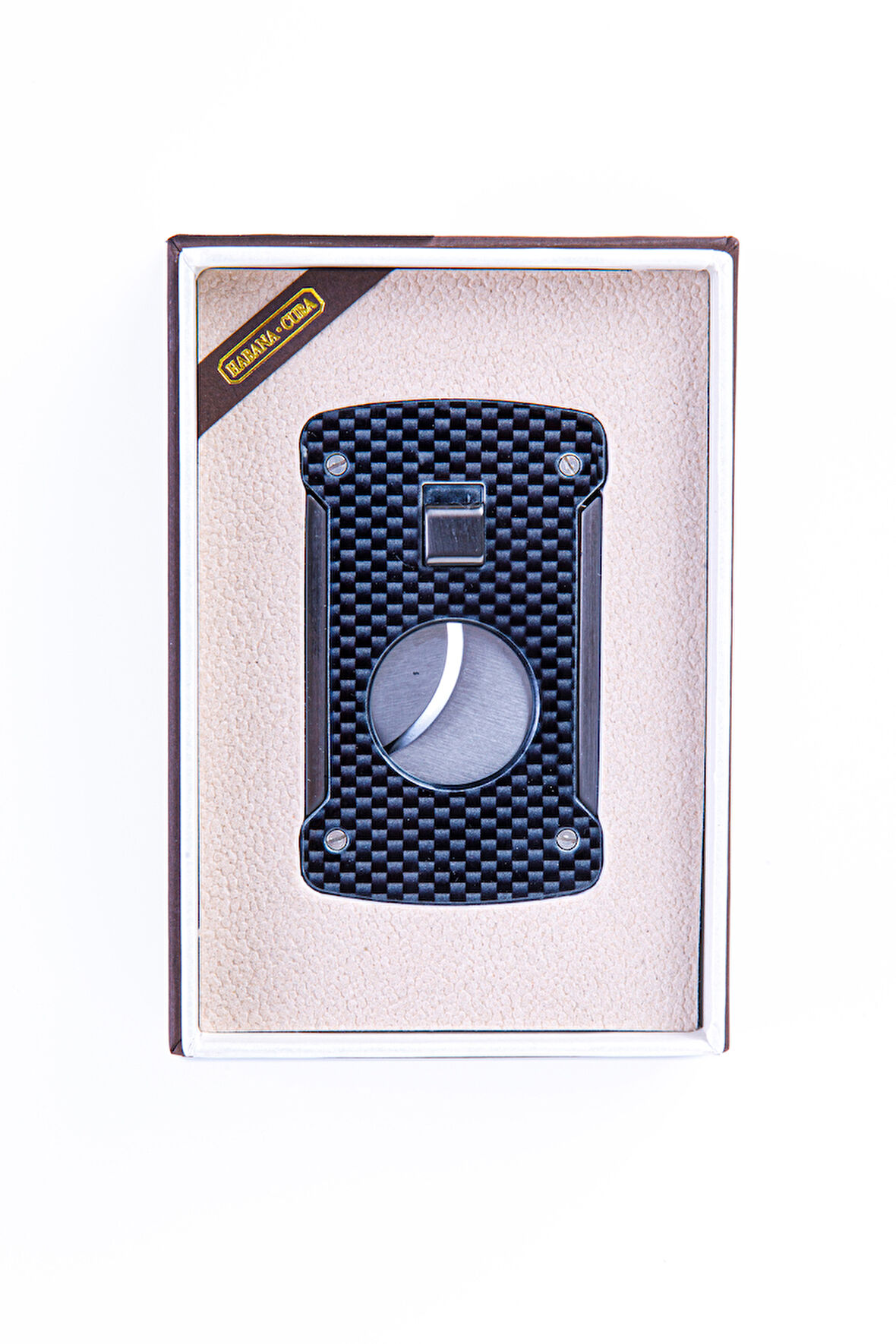 Cohiba Karbon Desenli Kelebek Dizayn Puro Makası Kesici