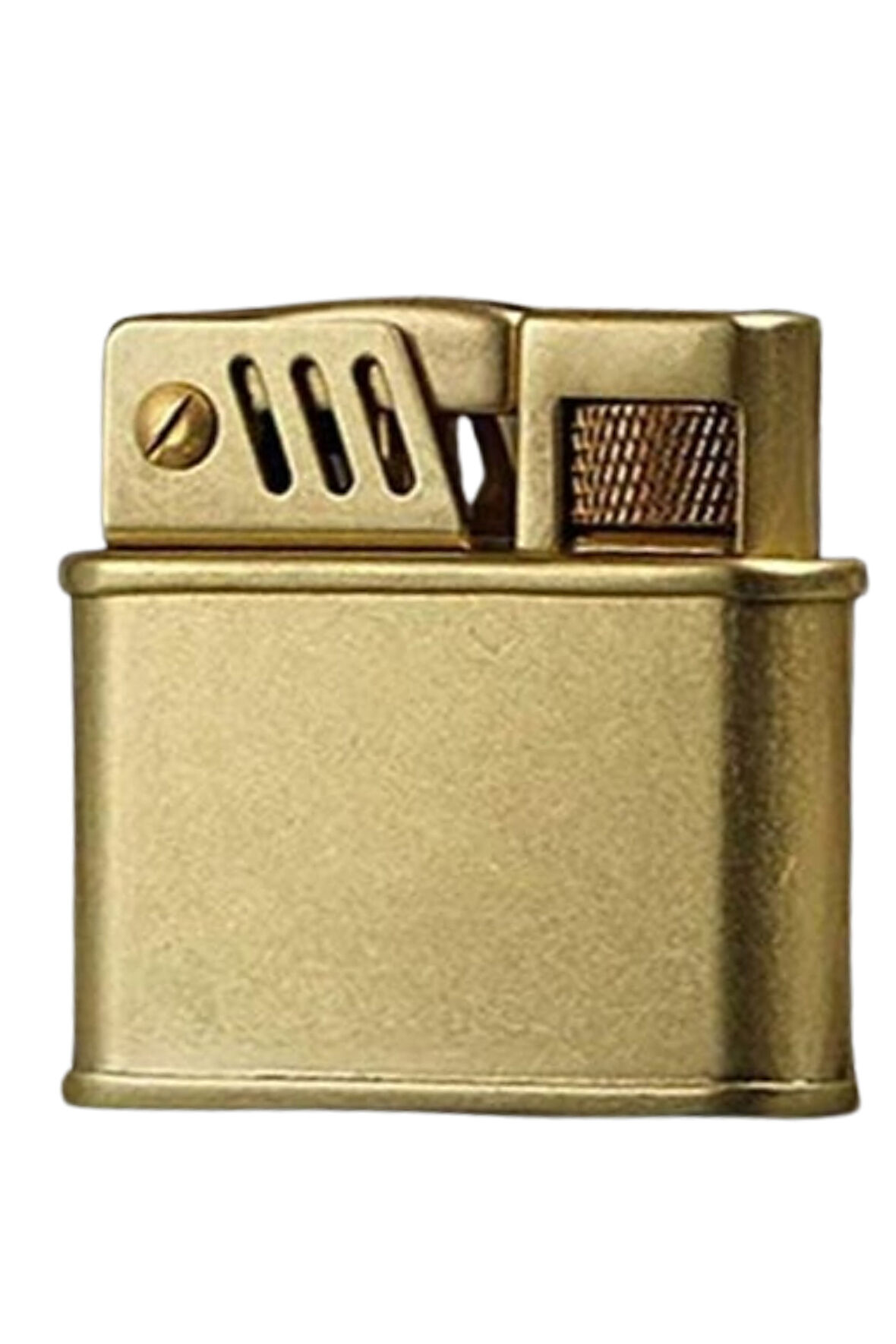 PremiumQuality Fırçalı Gold Metal Soft Flame Çakmak