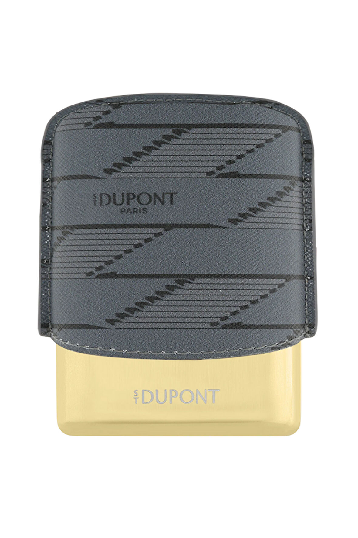 S.T. Dupont Coated Canvas Monogram Parlak Siyah Deri Cigarillo Kılıfı 183179