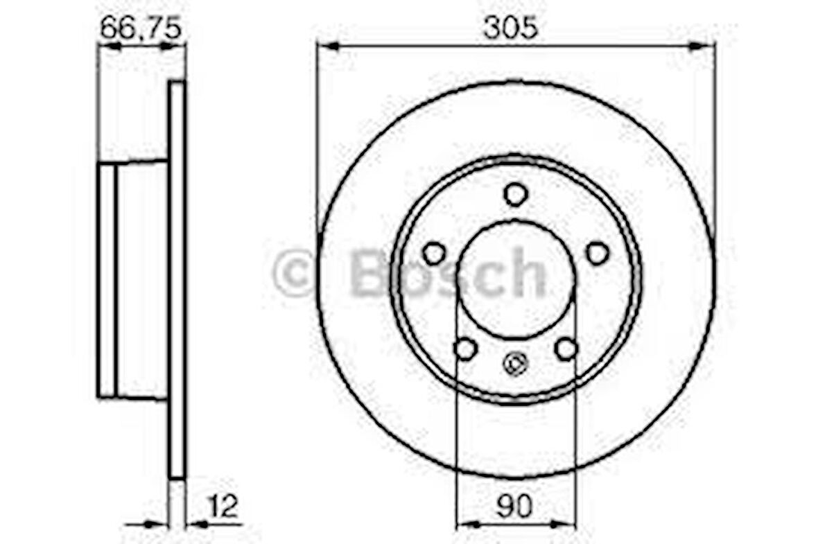 Bosch Arka Fren Dısk 2 Adet Master II Movano Interstar