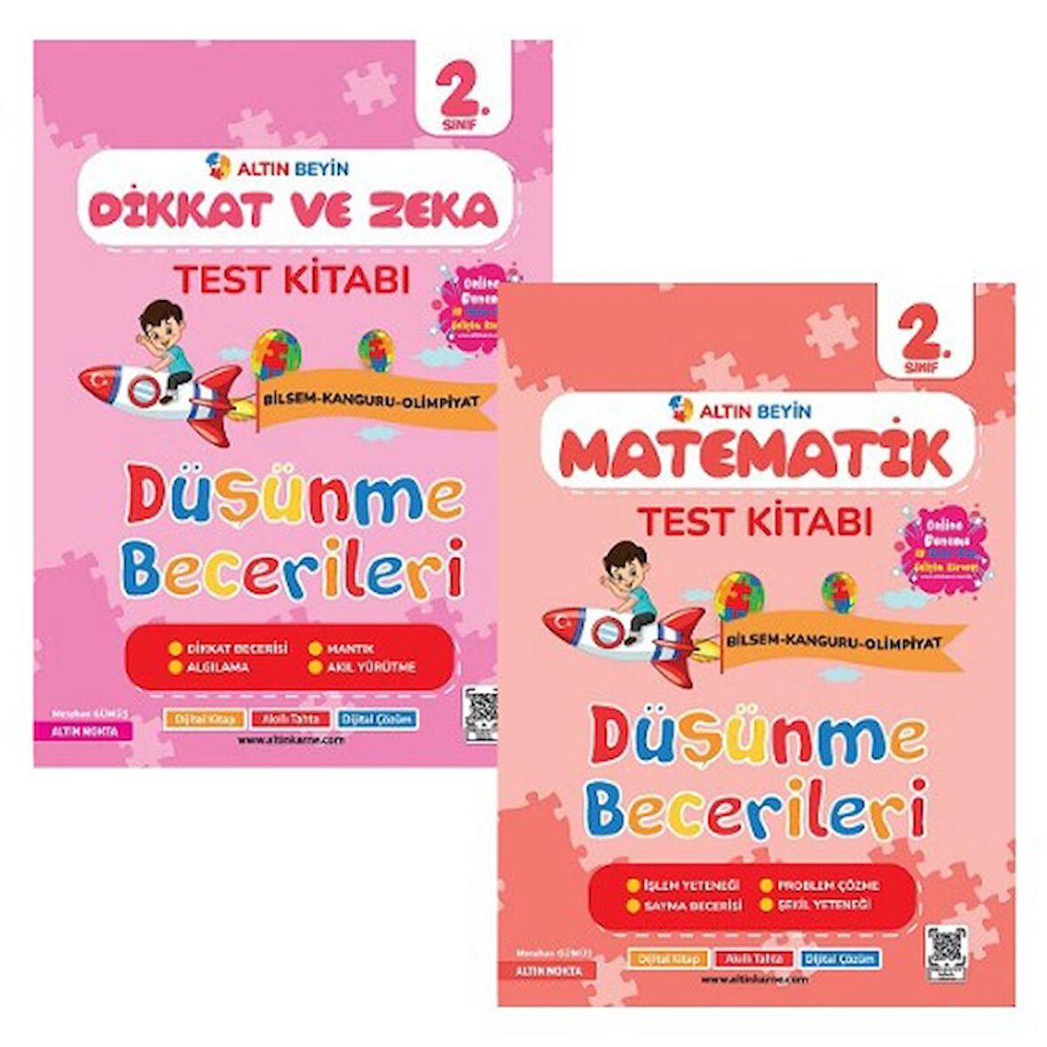 Altın Nokta Yayınları Altın Nokta 2. Sınıf Altın Beyin Matematik TEST987985878785 ve Dikkat Zeka Test Kitabı