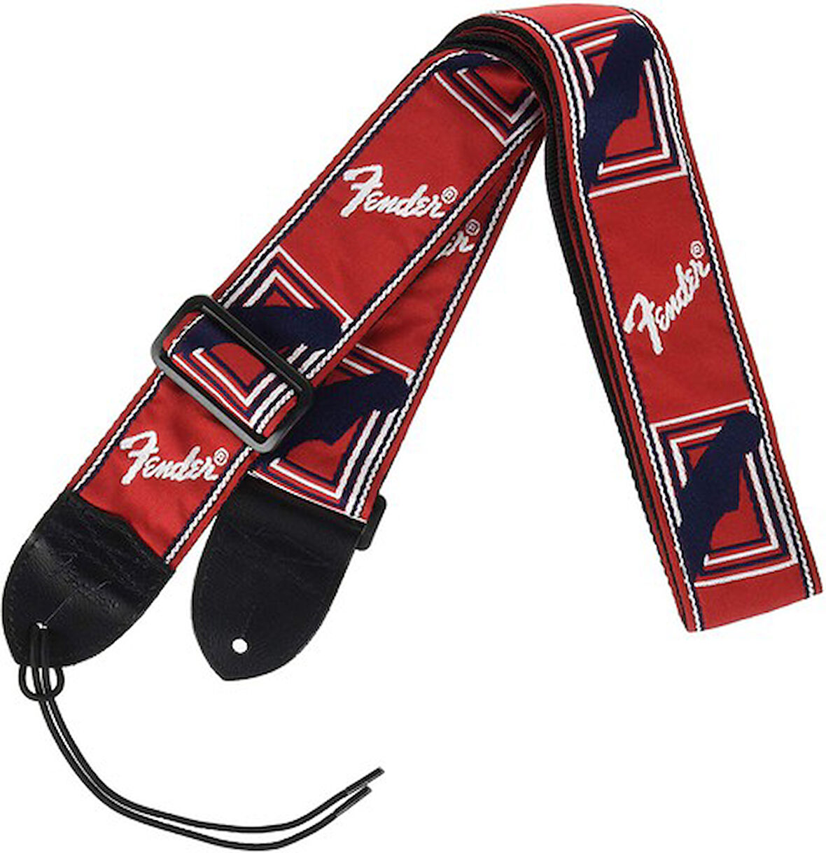 FENDER 2" MONOGRAMMED STRAP RED/WHT/BLU
