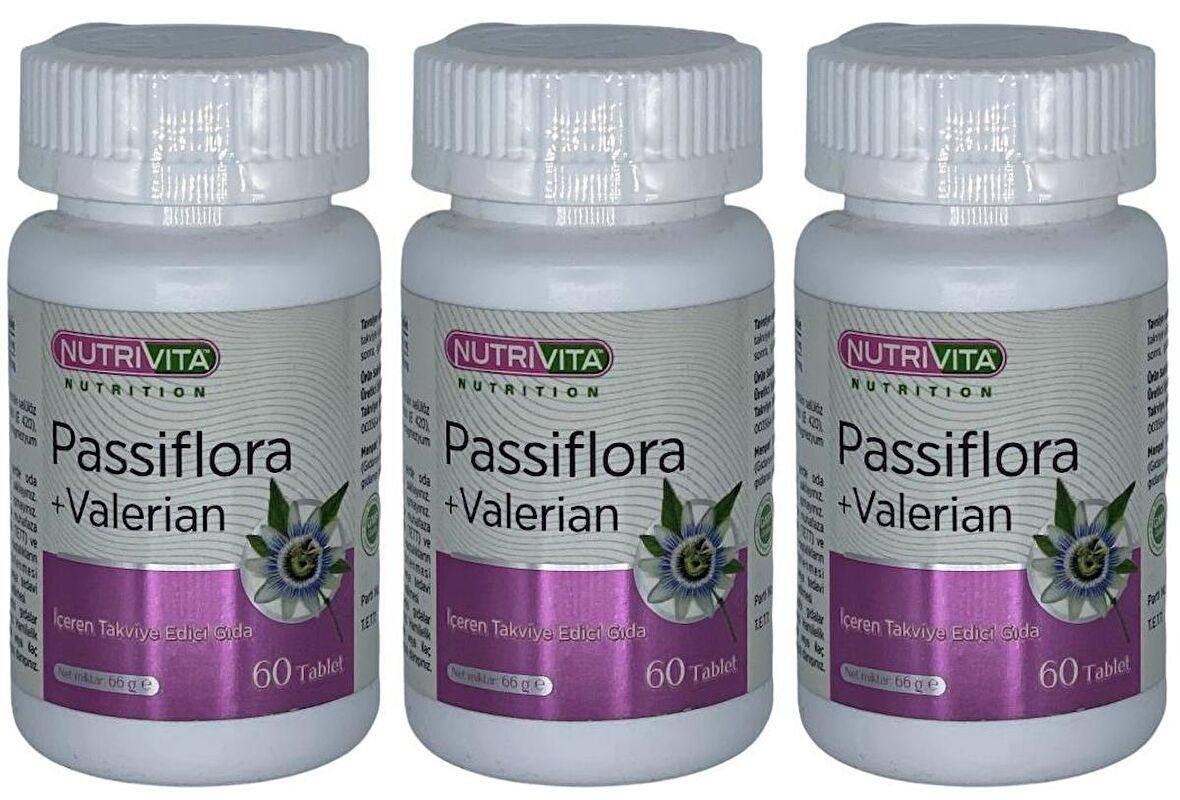 Passiflora Valerian 3x60 Tablet Kedi Otu