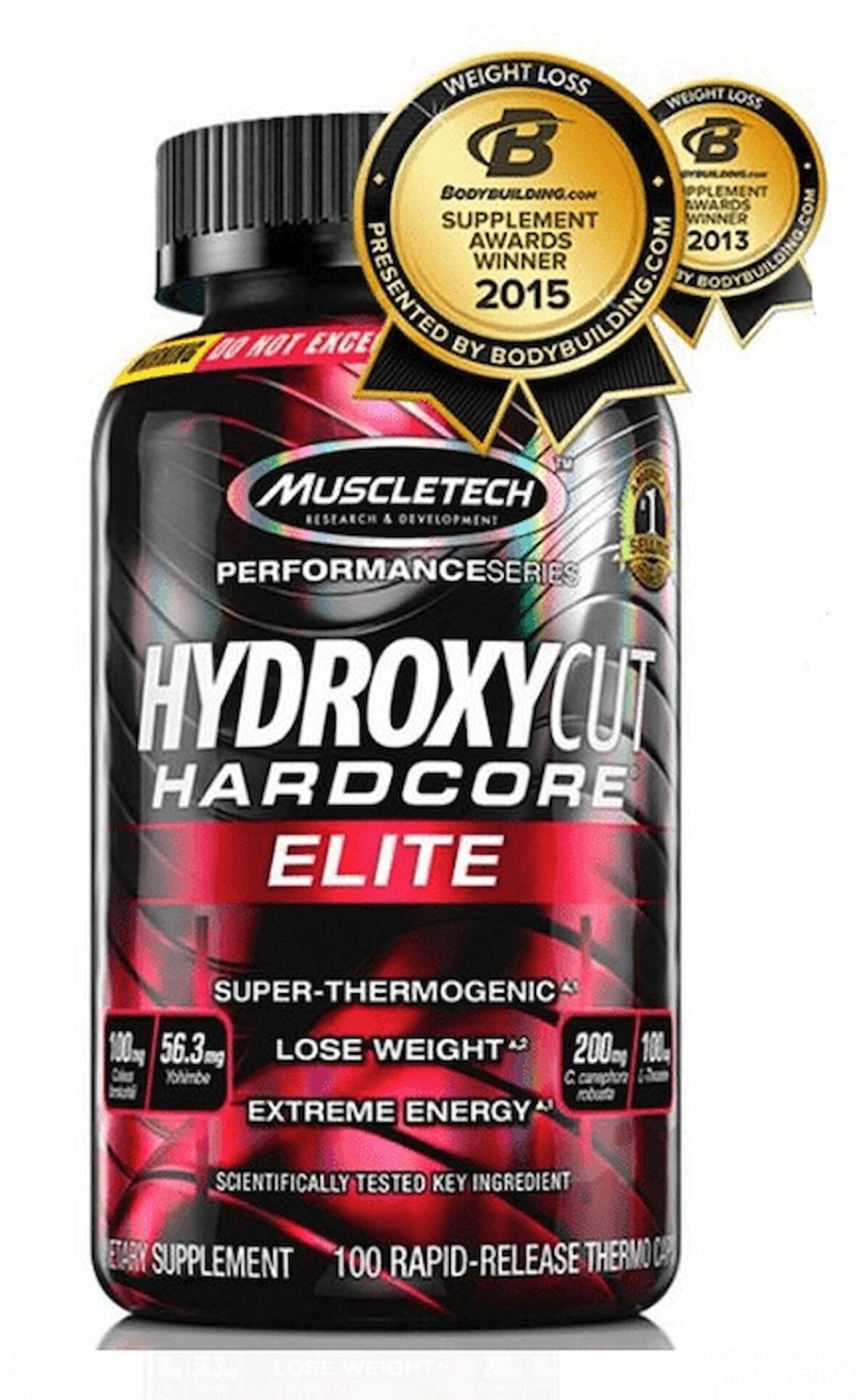 Muscletech USA Hydroxycut Hardcore Elite 100 RAPID-RELEASE THERMO CAPS