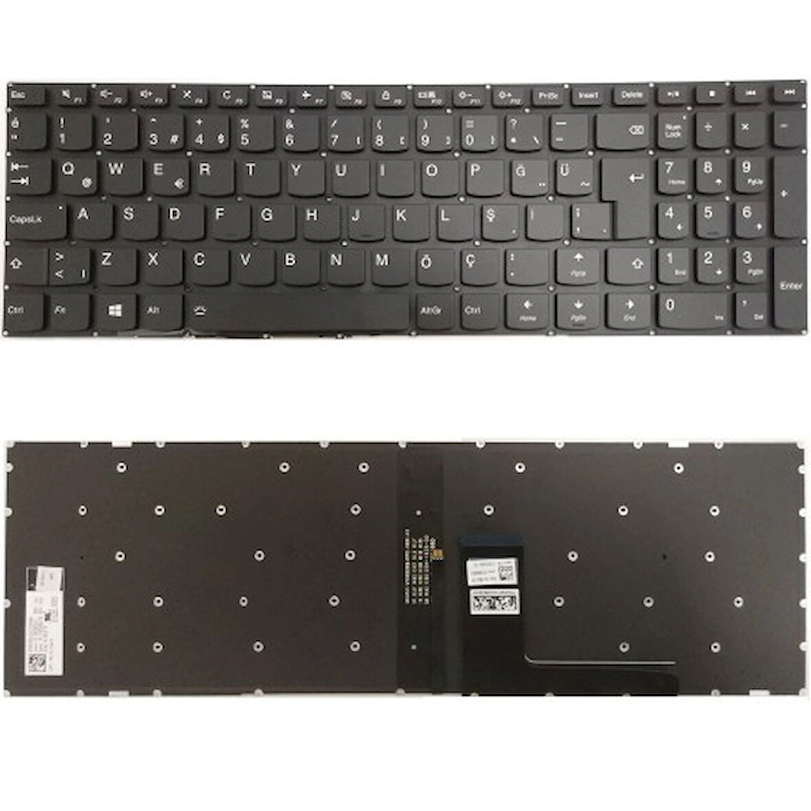 Lenovo ideaPad 510-15IKB, 80SV Uyumlu Klavye Tuş Takımı Led Işıklı Siyah TR