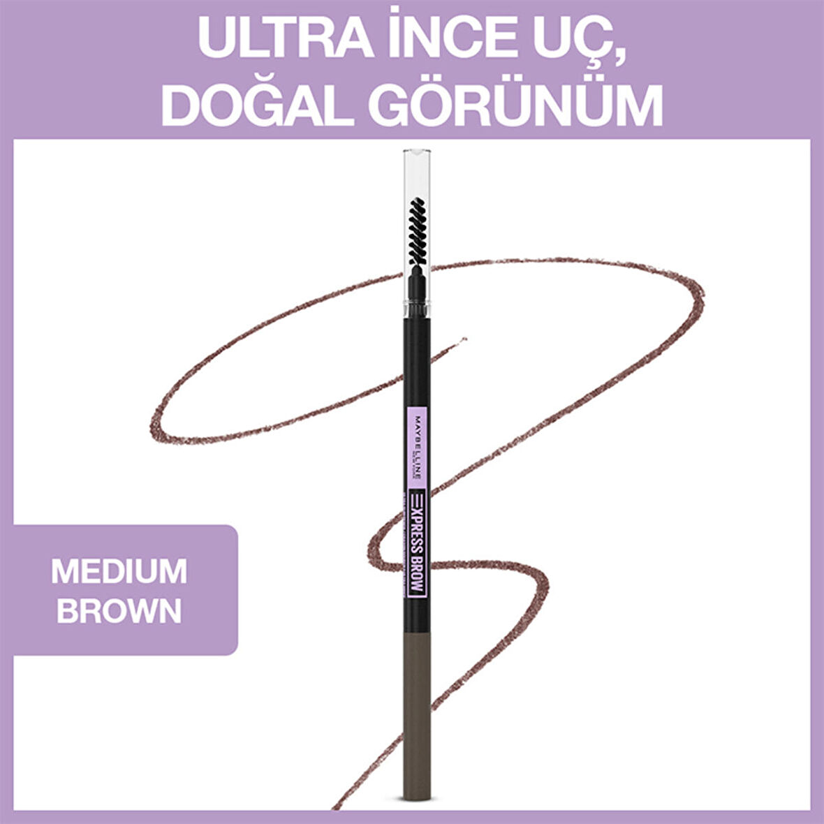 Maybelline New York Express Brow Ultra Slim Kaş Kalemi - 04 Medium Brown