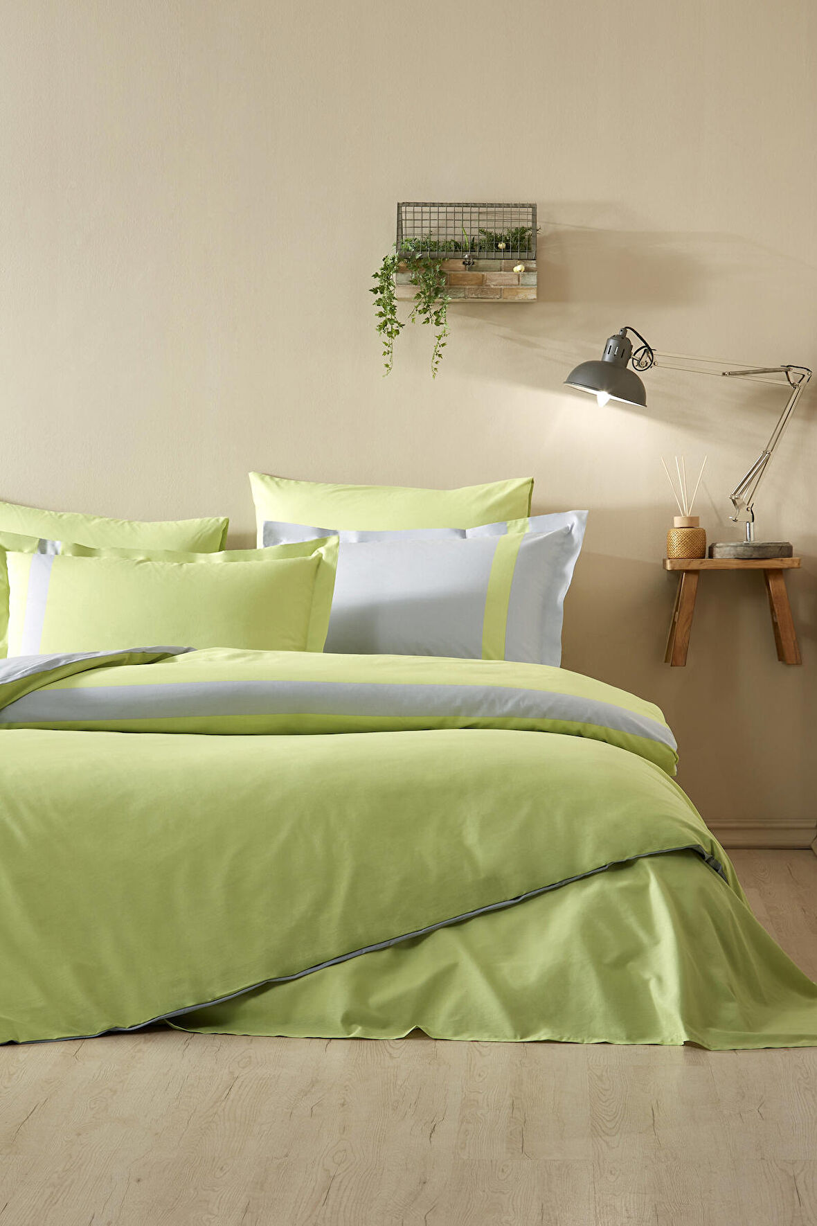 Özdilek Colour Stripe Çift Kişilik Nevresim Takımı Yeşil