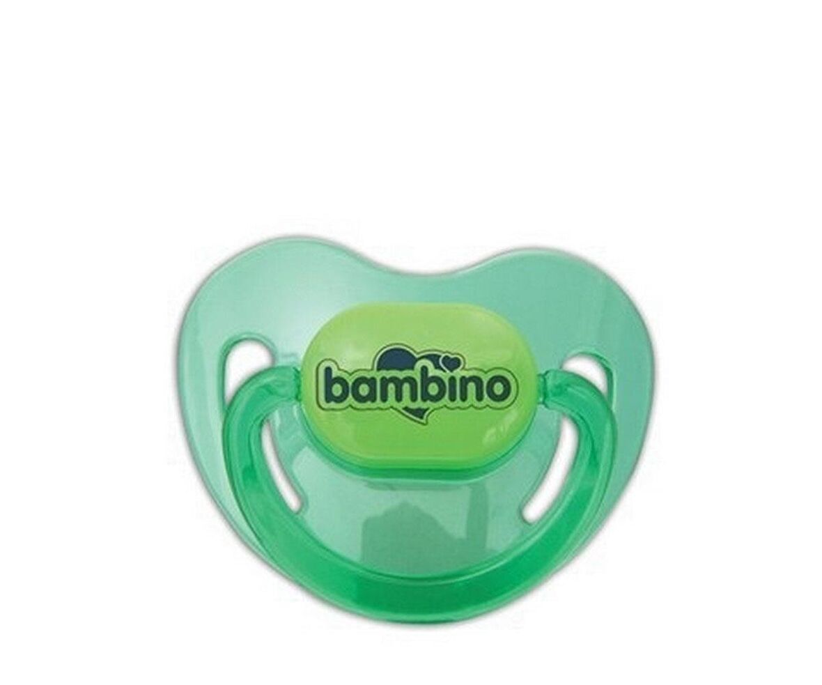 Bambino Silikon Damaklı Emzik No:1 / Yeşil şeffaf/ 0-6 Ay
