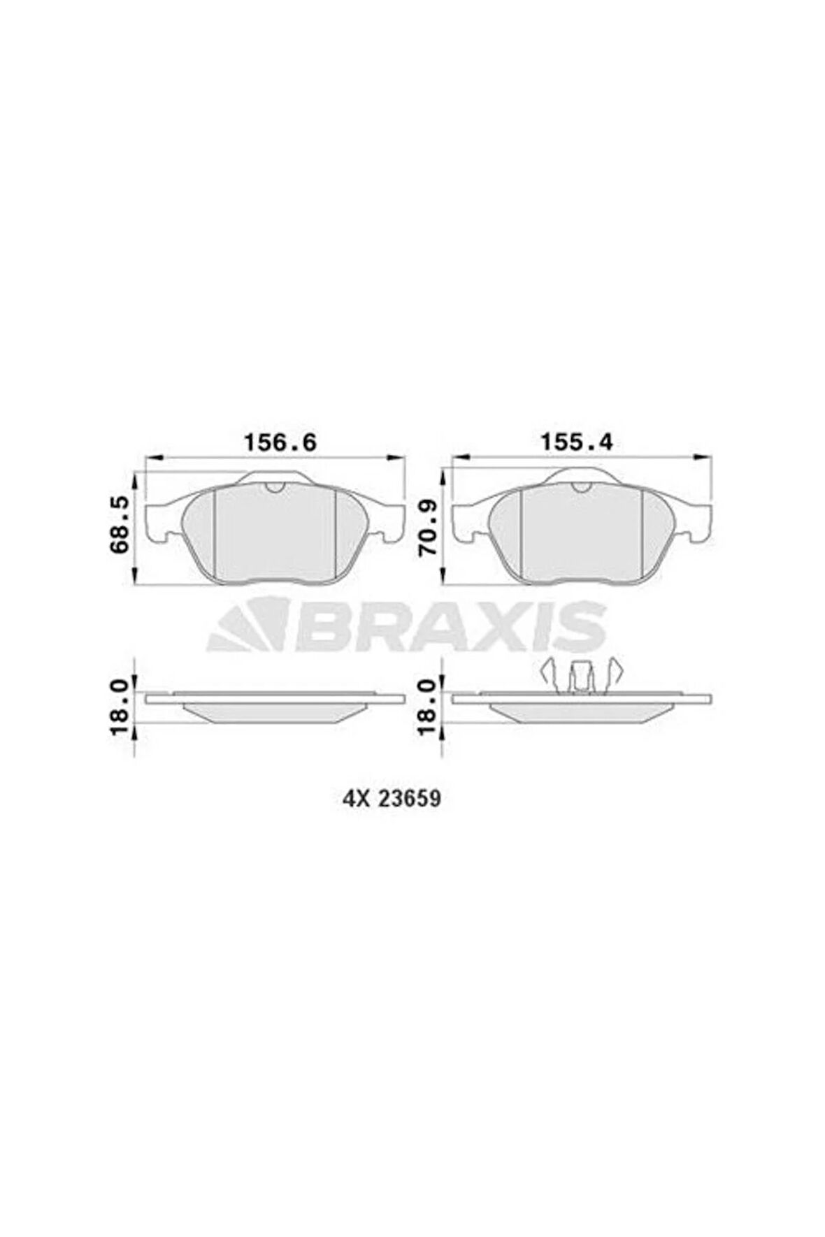 Ön Fren Balatası Laguna Iı 1.6 16V 1.8 16V 1.9 3.0 V6 Megane Iı 05 1.6 16V 1.5 2.0 1.9