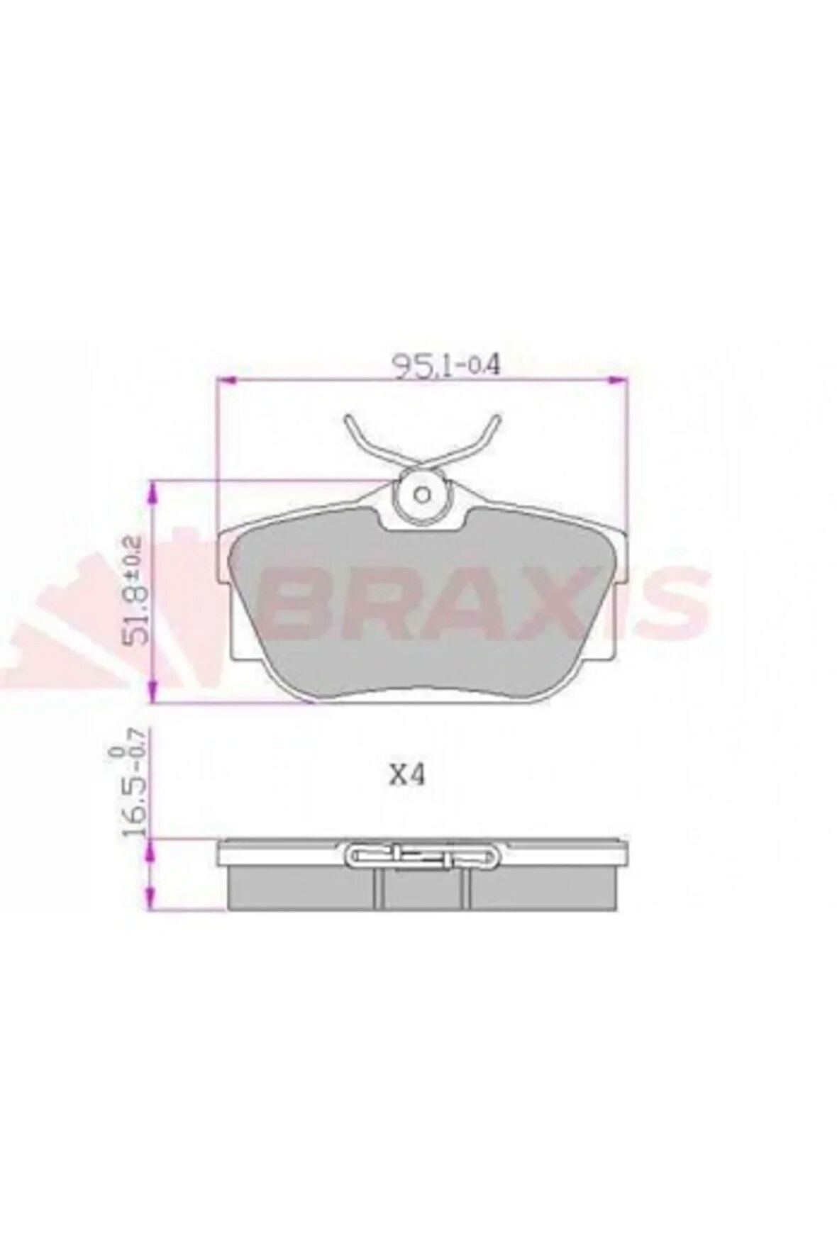 Vag Fren Balatası Arka Transporter T4 96>04 - Aa0608