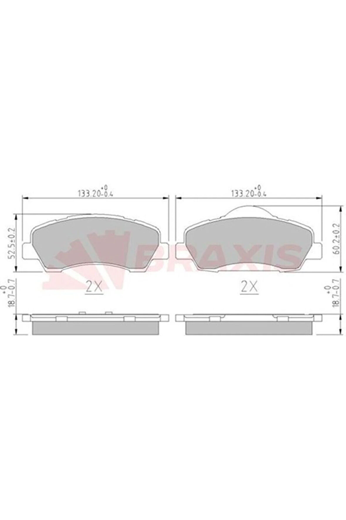 Fren Balatası On 301 12> 308 13> / C Elysee 12> C4 Cactus 14> Mando Tıp