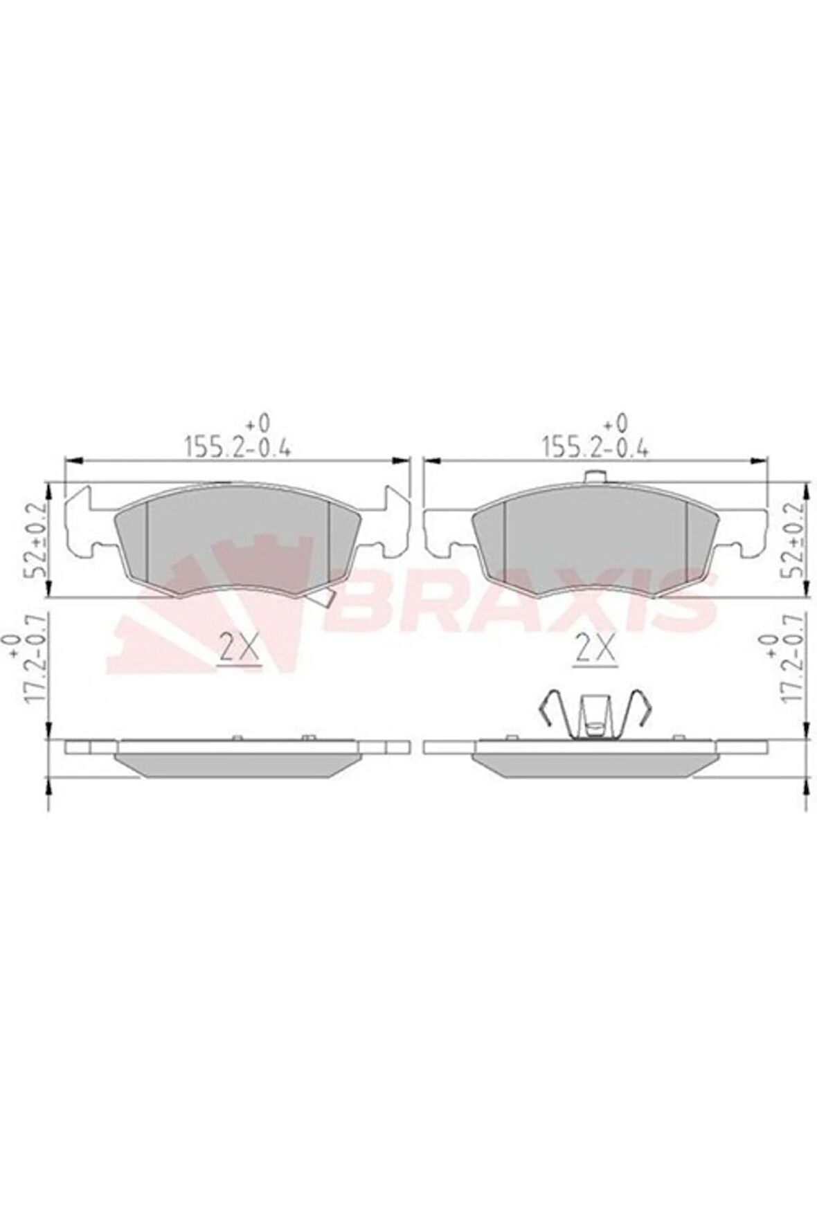 Fren Balatası On Corsa E 14> Adam 13> 13> 14 Jant