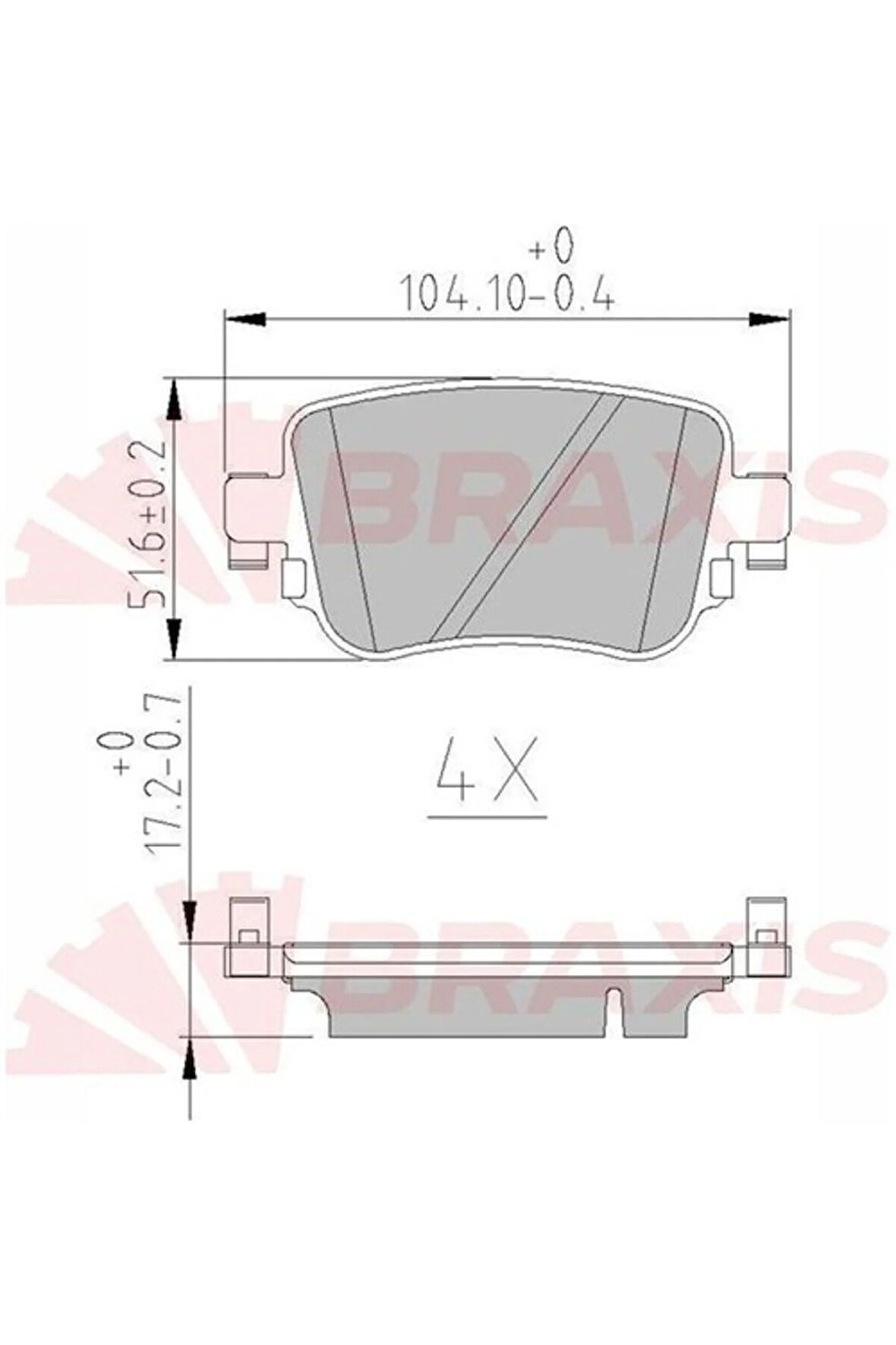Fren Balatası Arka Sharan 10> Caddy Iv 15> A1 10> Q3 11> / Alhambra 10> Leon 12> Octavıa Iıı 13>