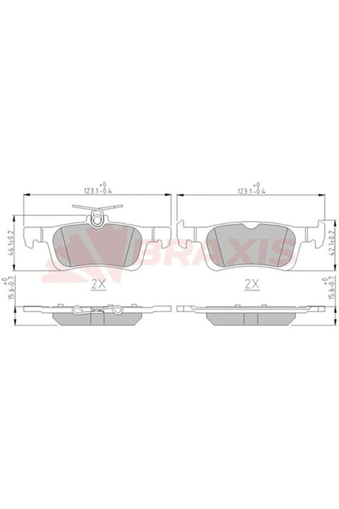 Fren Balatası Arka 308 13>