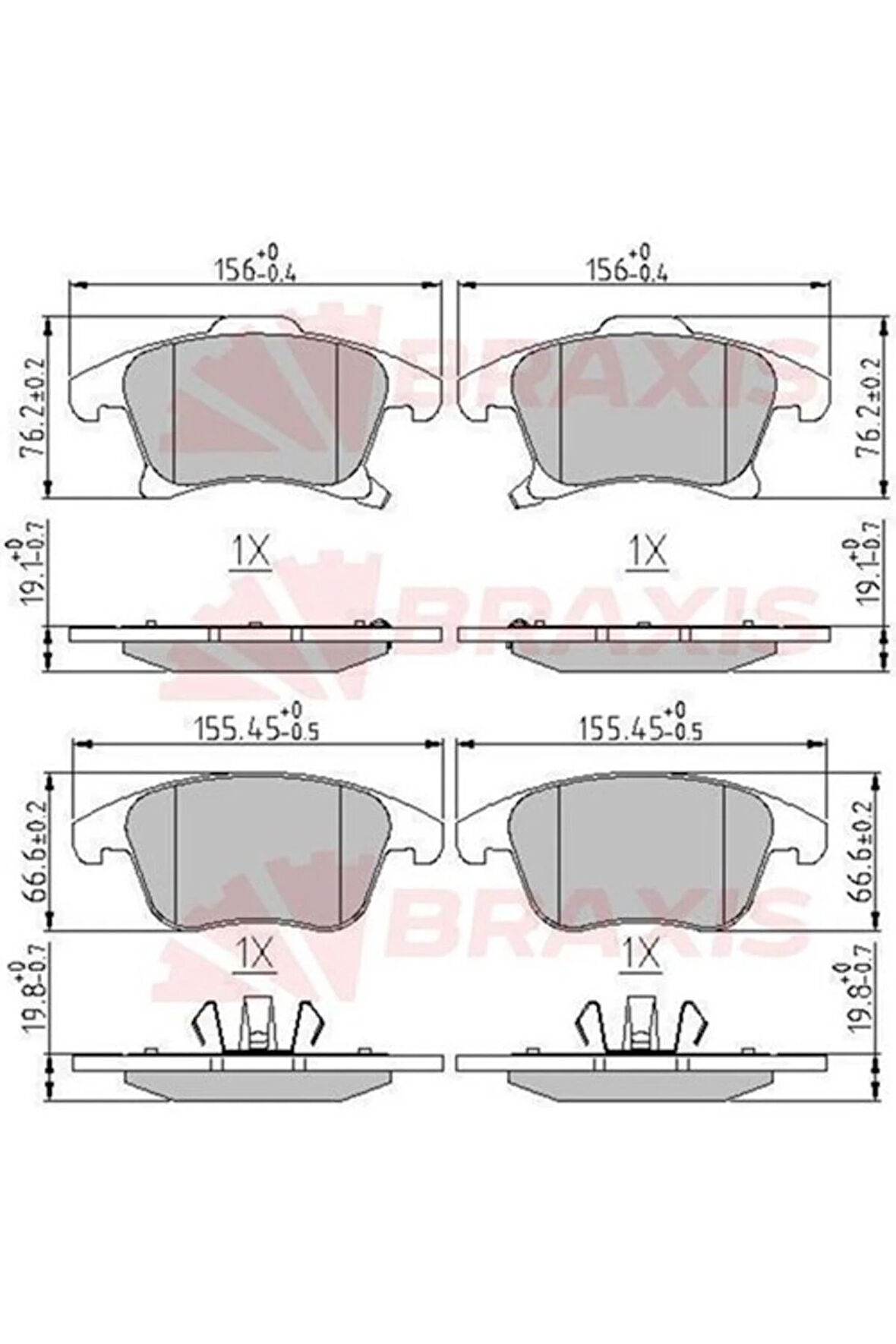 Ön Fren Balatası Galaxy S Max 15 /> Mondeo Iv 14 /> 16 Jant 1,5 2,0 Eco Boost / 2,0tdcı