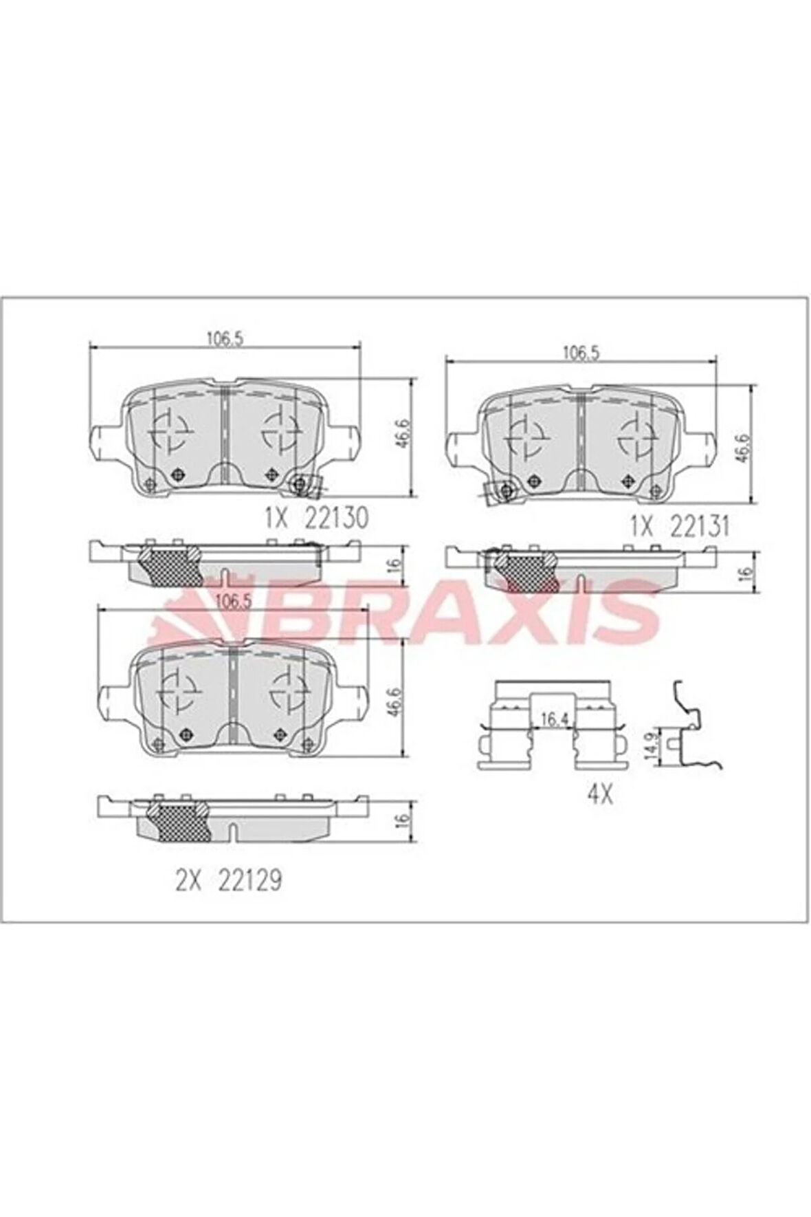 Fren Balatası Arka Astra K 15>