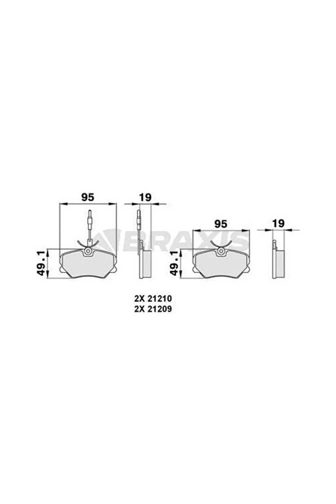 Ön Fren Balatası P405 Srı XU9J4 1.9 (4 Kablolu)
