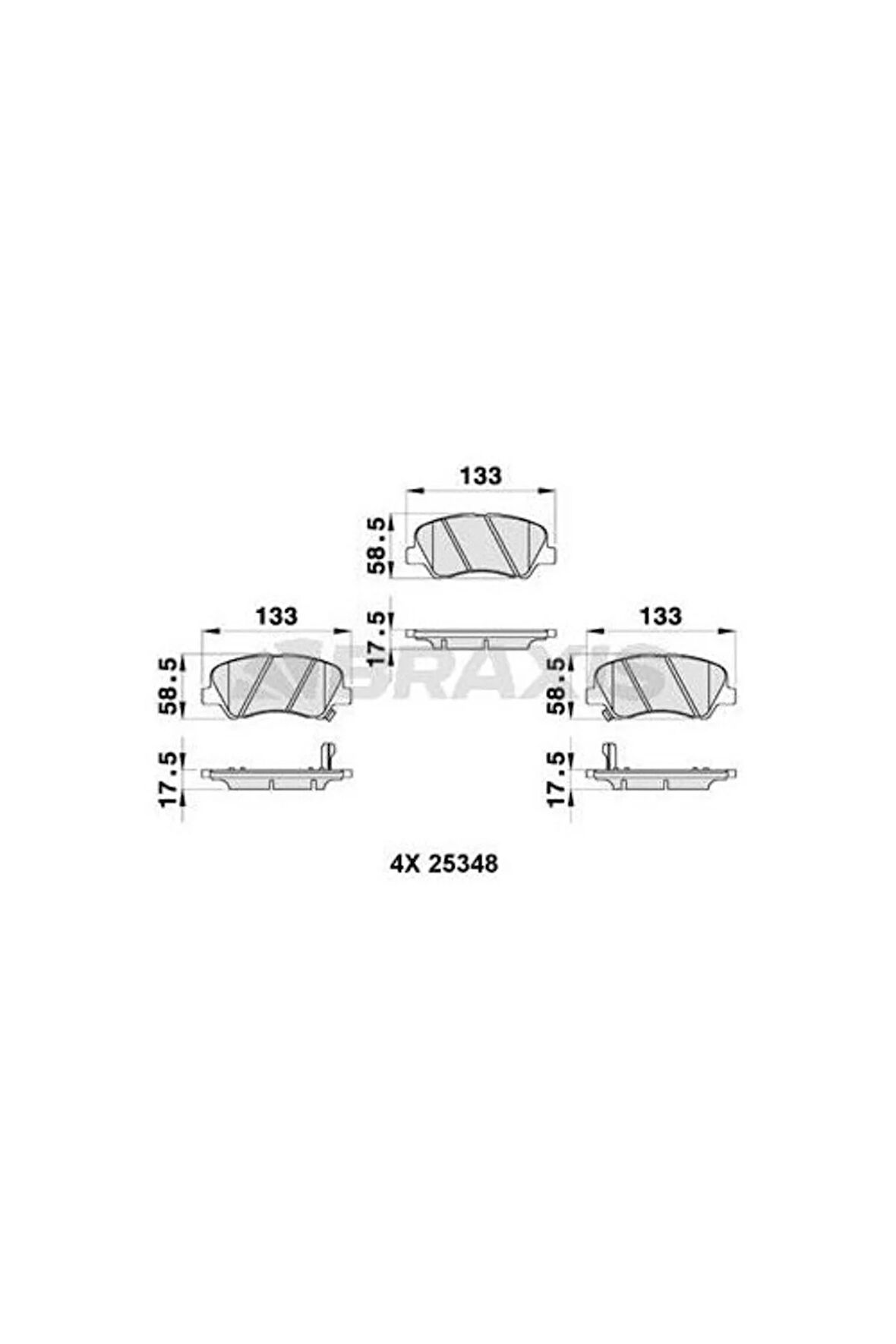 Ön Fren Balatası Accent Blue 2011-> Kıa Rıo 2011->