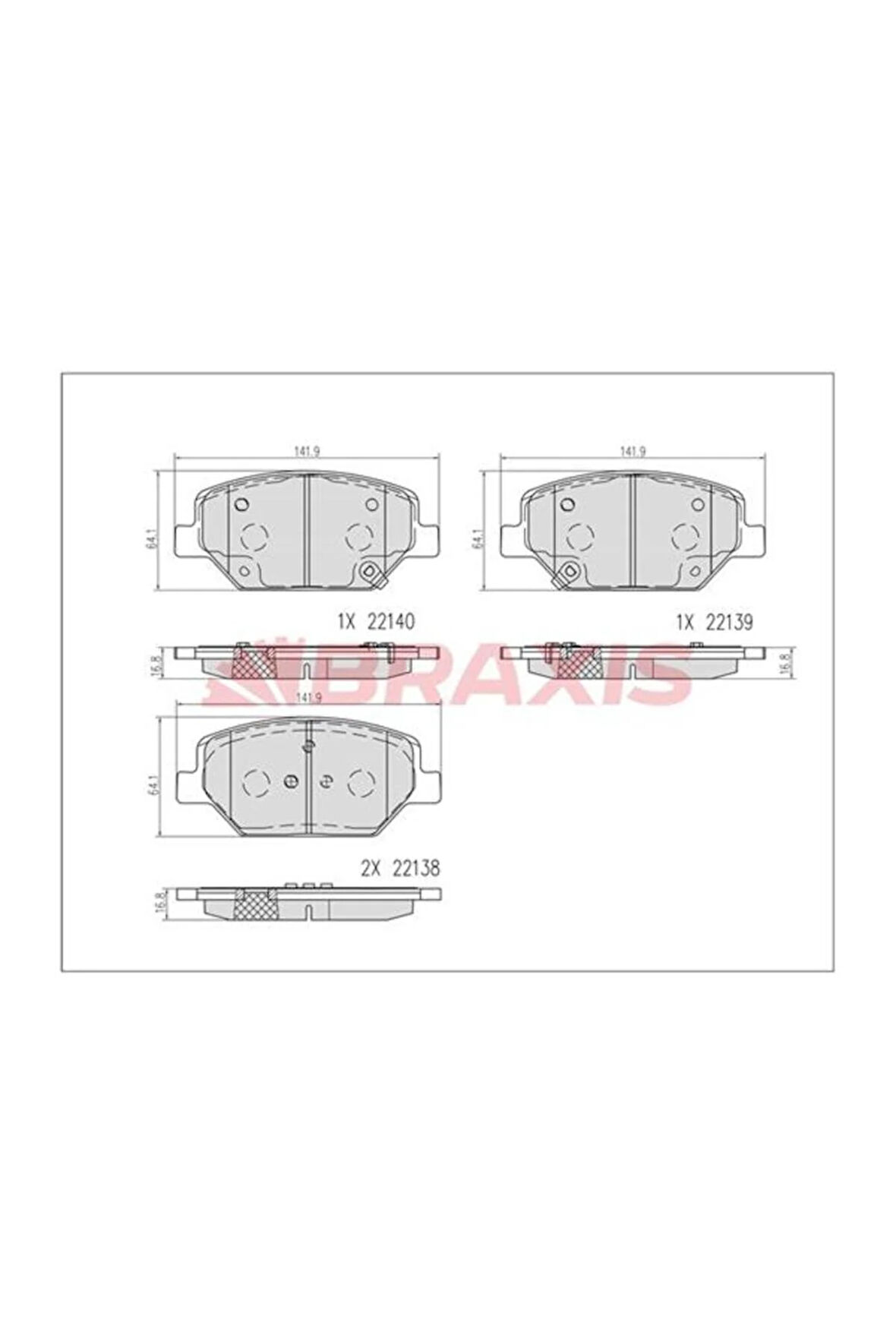 Ön Fren Balatası 17 İnc Opel insignia B 17>
