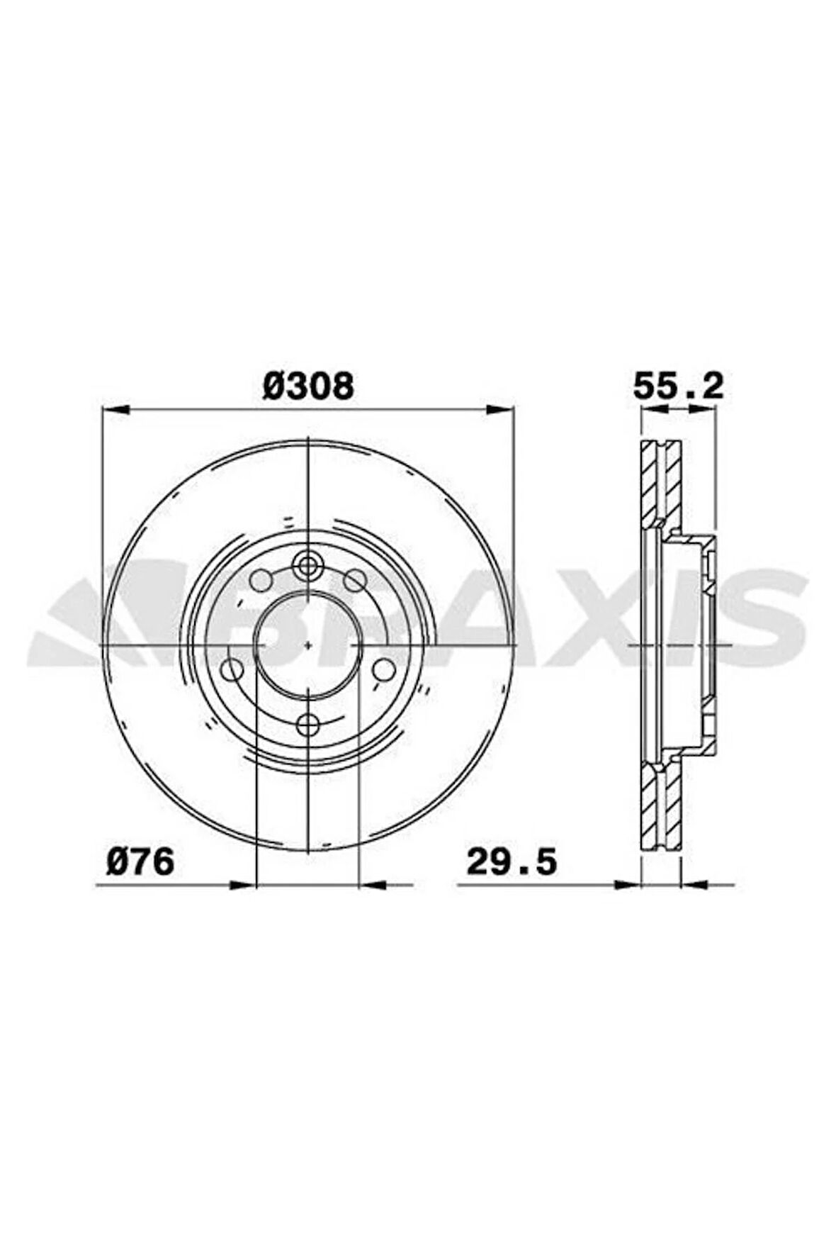 Fren Diski Ön Havalı (16 Jant) Touareg 2.5 / 3.0 / 3.6 / 4.2 / 5.0 / 6.0 03>10 Transporter T5