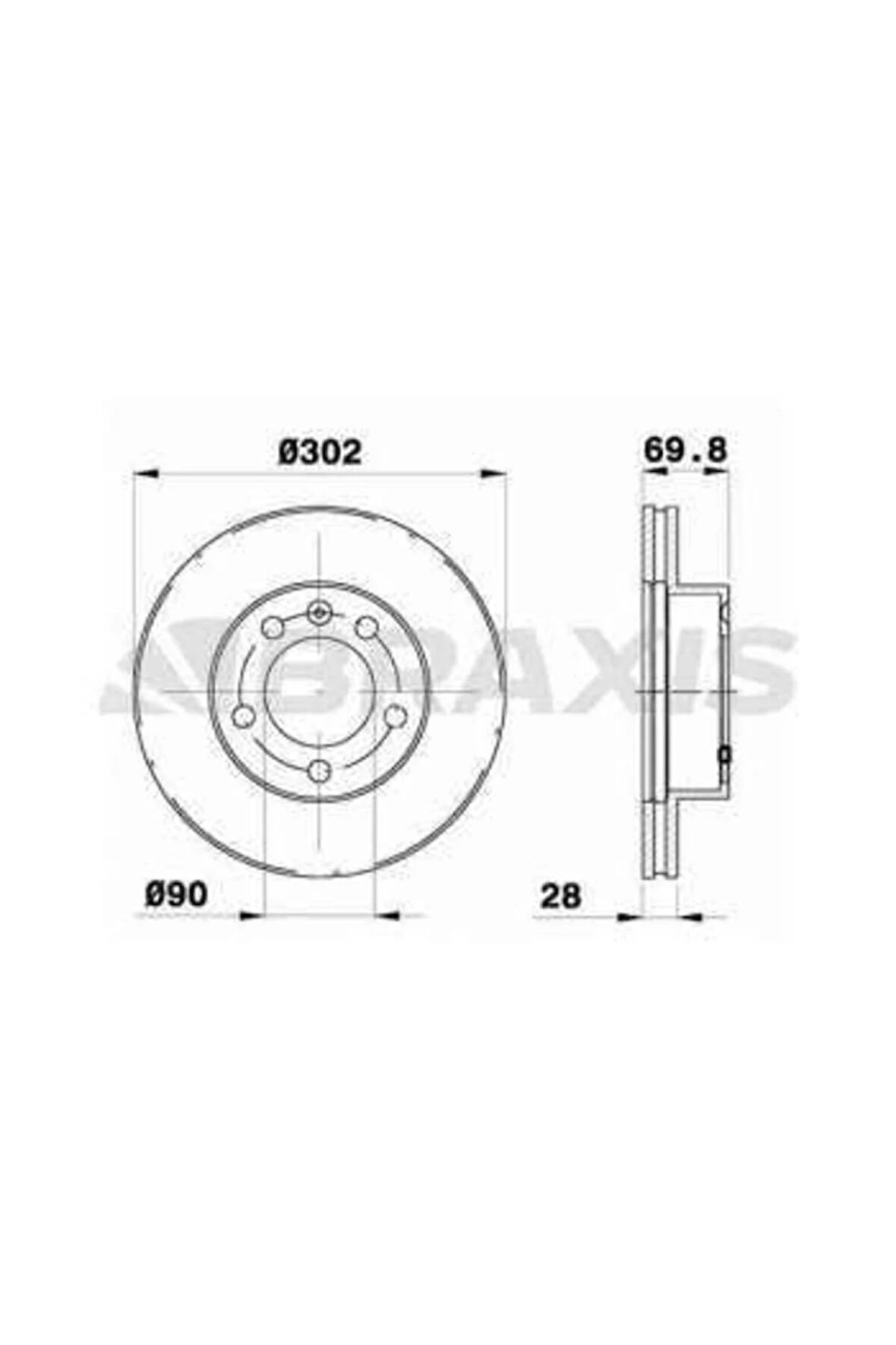 Renault On Fren Disk Aynası Havalı Master III 10-> / Movano B 10-> / Navara 2014-> Nv400 10-> (302