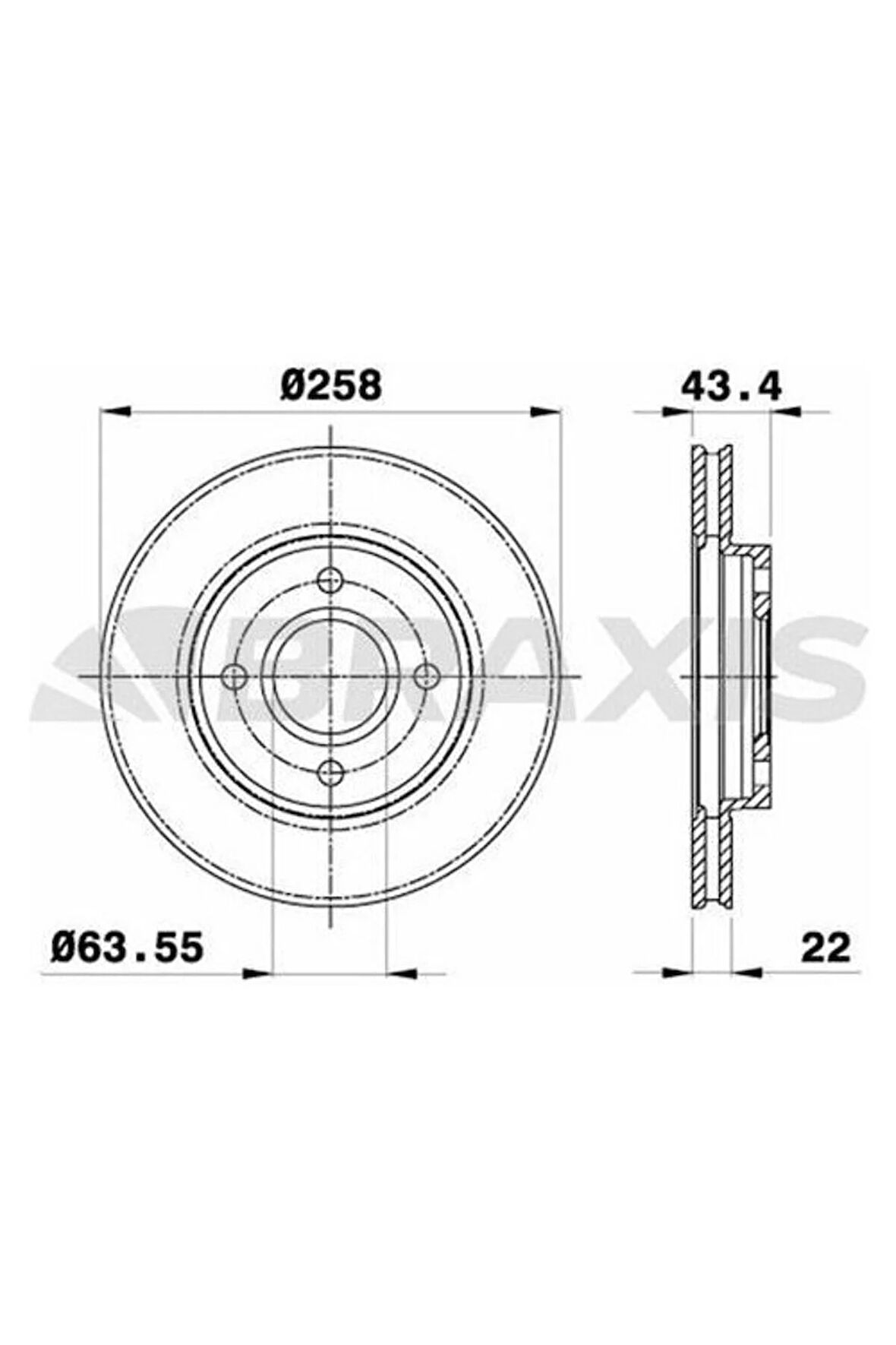 Fren Diski Ön Focus I 98>04 Fıesta V 00>08 Fusıon 02>12 Ford Ka 1.6 03>08 Mazda Iı 1.2 / 1.4 / 1.6