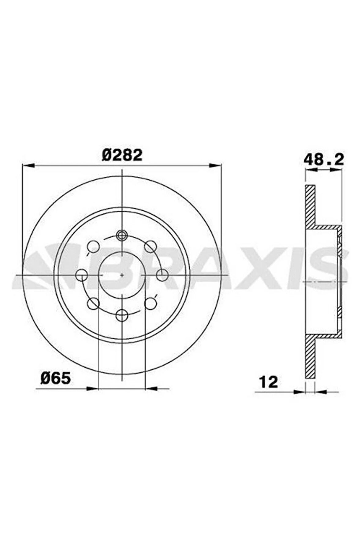 Fren Diski Arka Caddy Iıı 1,4 1,6 1,9tdı 03 / 04>touran 1,6 1,6fsı 1,9tdı 2,0tdı 2,0fsı 02 / 03>