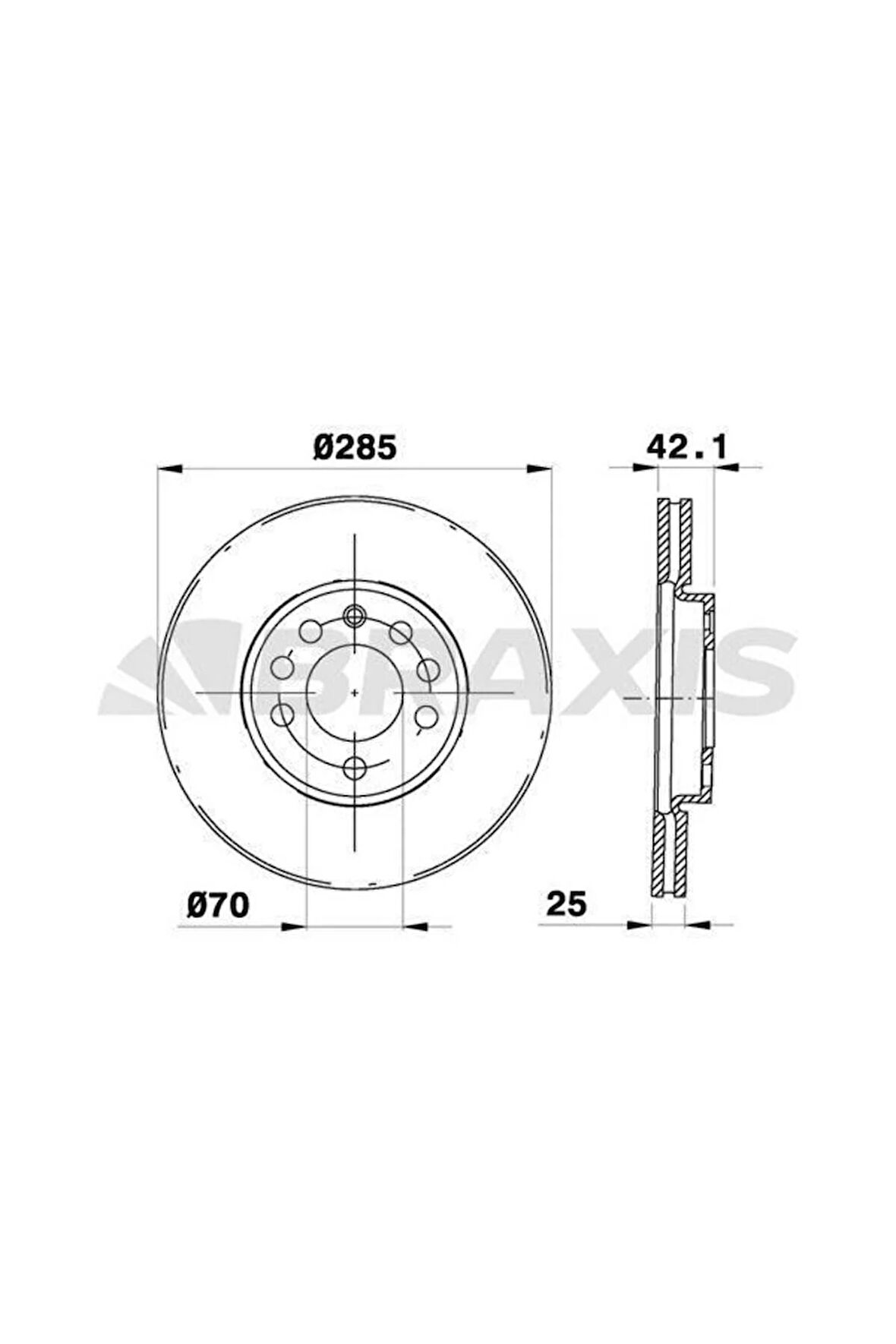 On Fren Dısk Aynası Vectra C Gts 1.6 2.016v 02sıgnum 03saab 9.3 02croma 05 (285x25x5dlxhavalı)