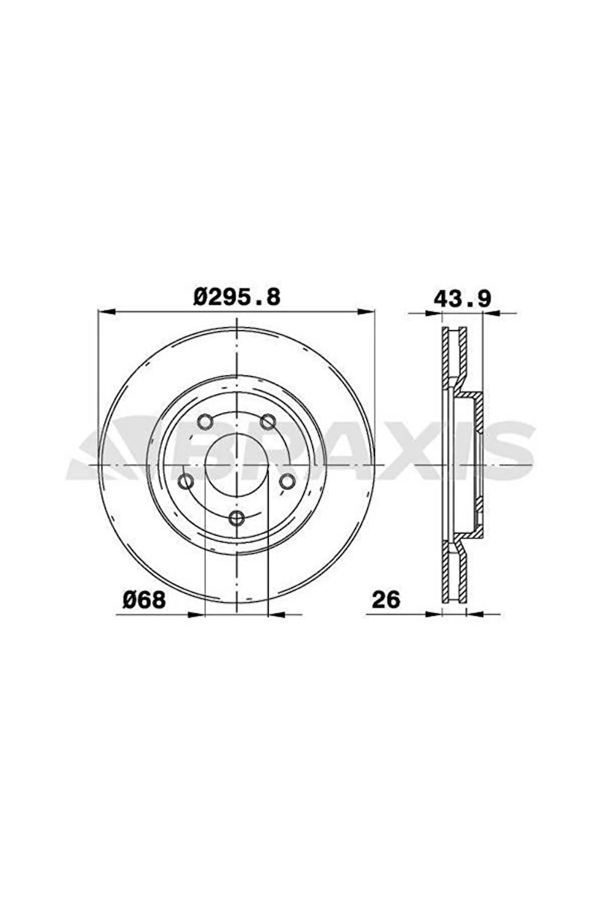 Ön Fren Disk Aynası Havalı Qashqaı 07>12 X Trail 08>12 Koleos 08> 296x5 -ae0114