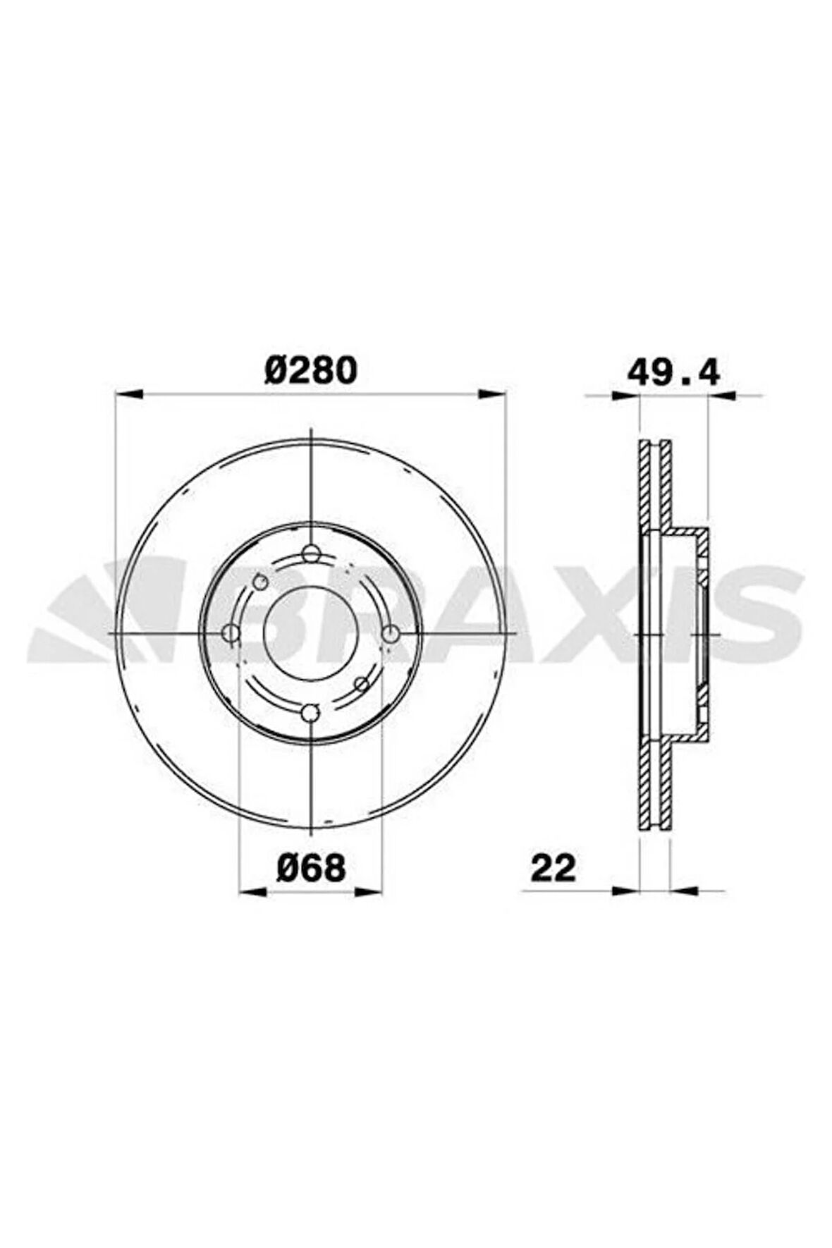 Fren Diski Ön Havalı Nıssan Prımera P11 1.8 2.0 96-02 Almera Iı 00-06 (280X4)