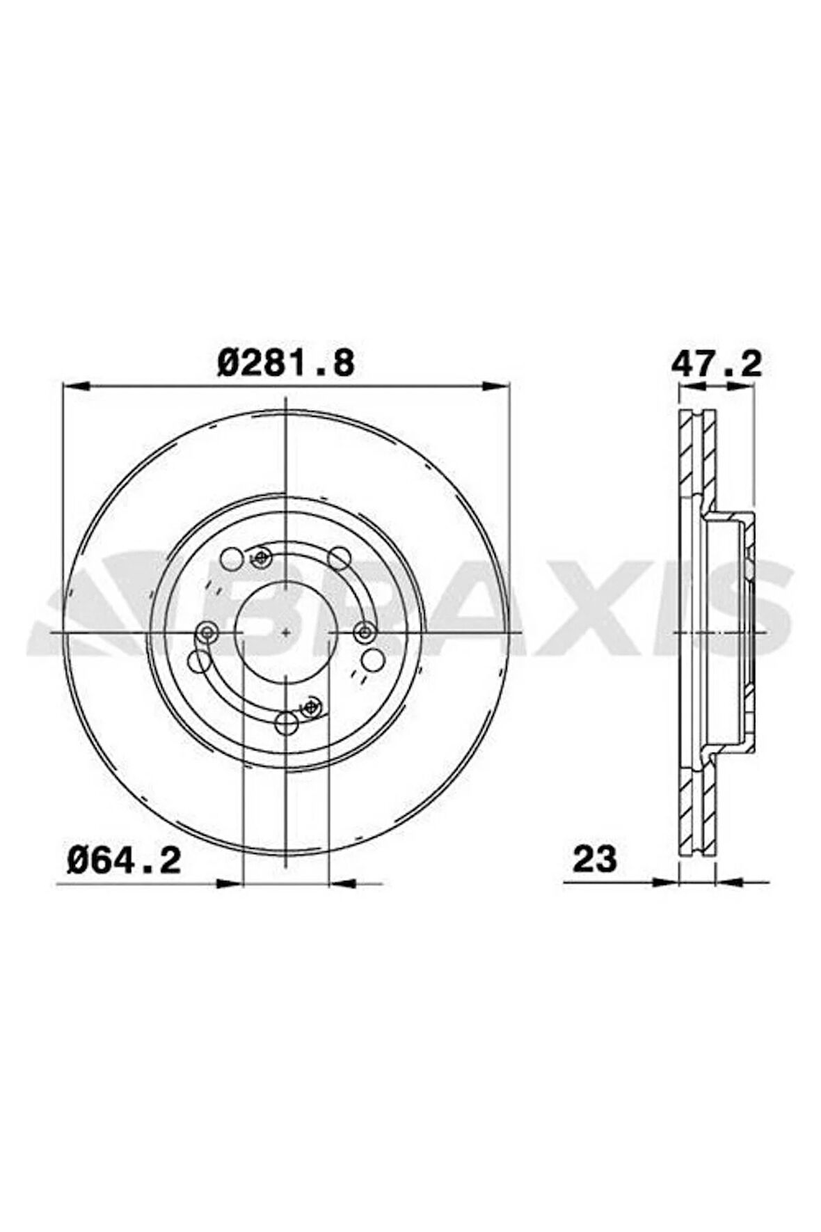 Fren Diski Ön Havalı Honda Cıvıc 06-12 Crv 02-06 Cıvıc 1.6 2016-> Fc Kasa (282X5)