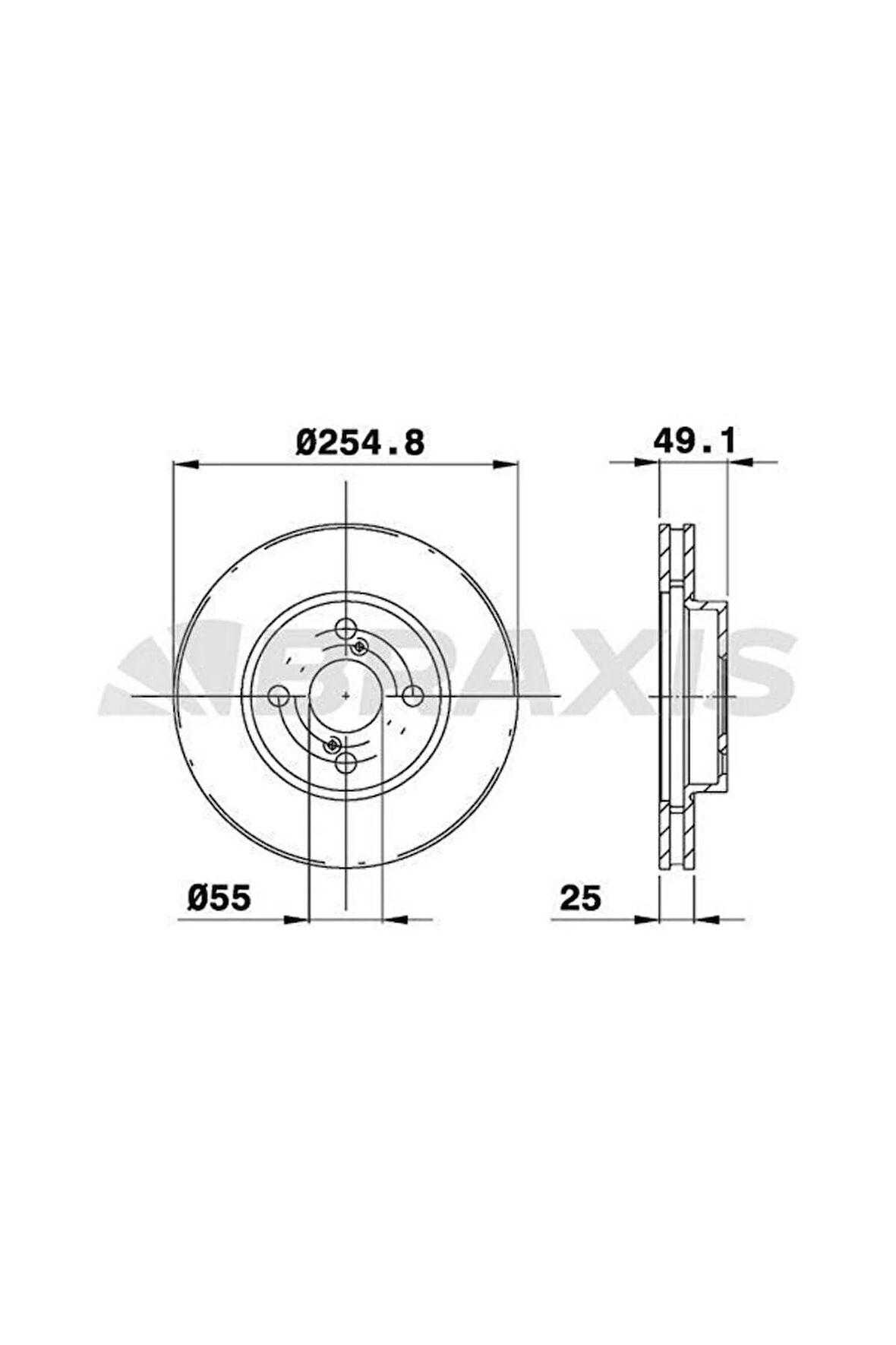 On Fren Dıskı (aynası) Havalı Toyota Corolla 1.4 1.6 Vvtı (e12) 2003-2007 (255x4