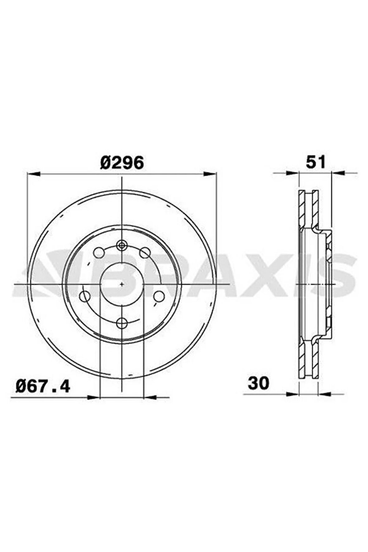 On Fren Diski Havalı Insıgnıa 16 Inch Jant Icın 296MM