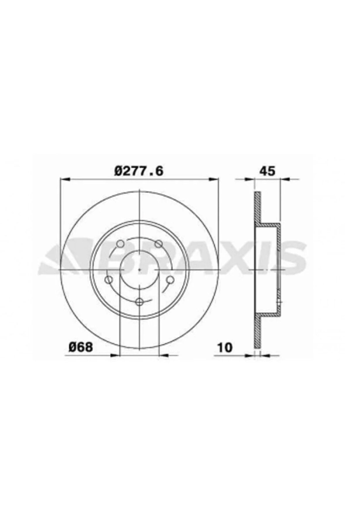 Nissan Arka Fren Disk Aynası Duz Primera P12 03-10 (278x5) - Ae0298