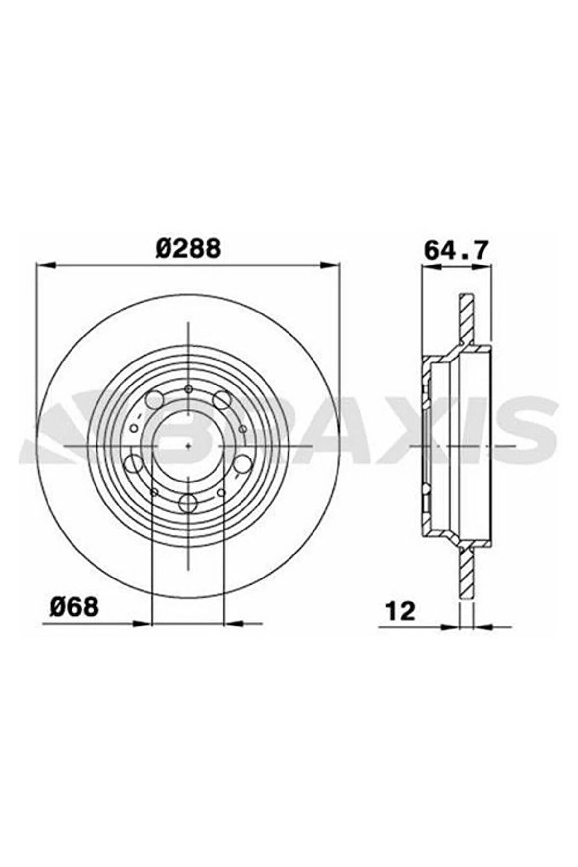 Fren Diski Arka S80 2.8t6.2.9.2.0.2.0t.2.4 05.98 S60 2.4.2.4t.2.4d5.2.0t.2.4t Awd 11.00 Xc 7