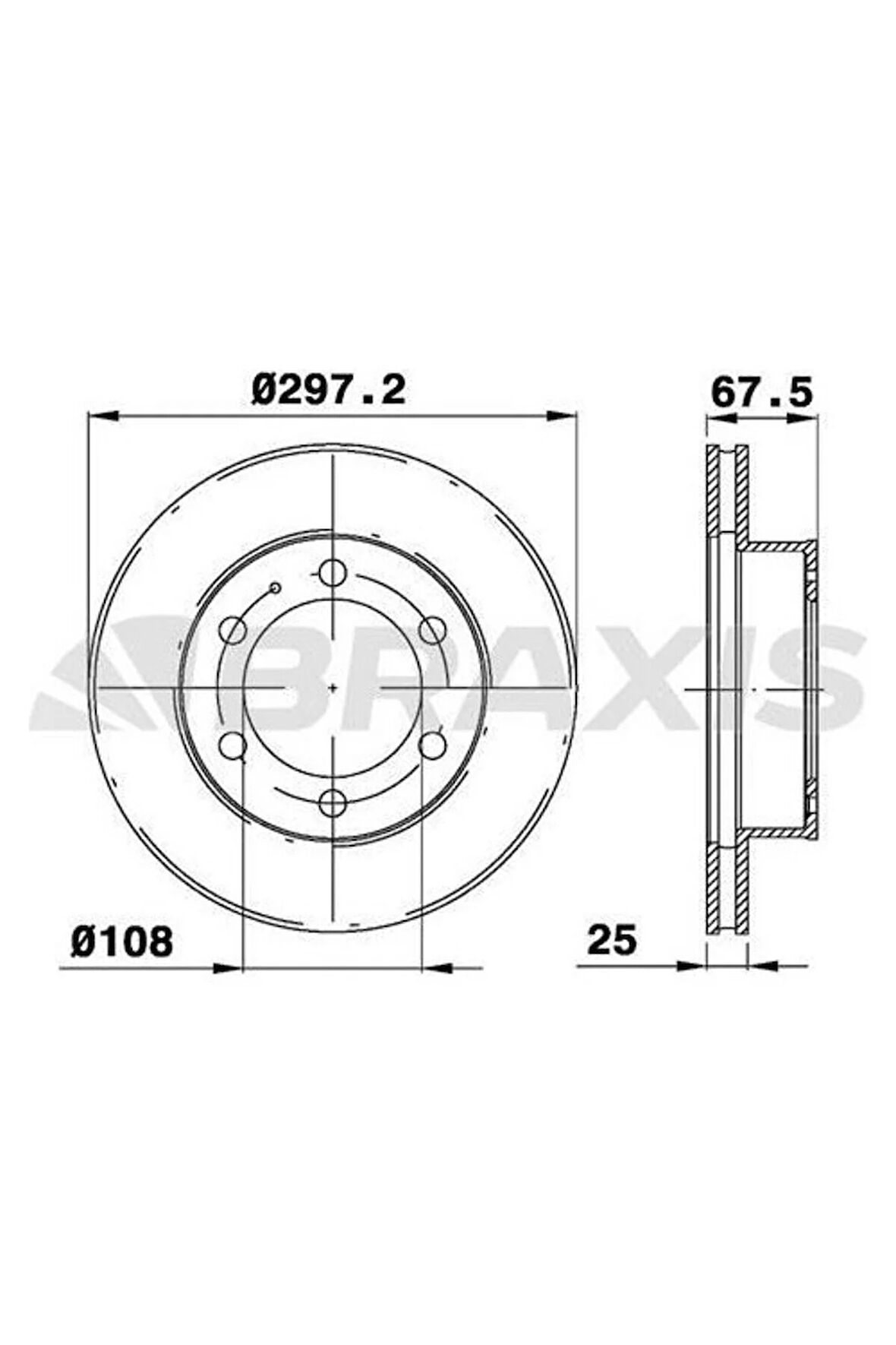 Fren Diski Ön Havalı Toyota Hılux Vıgo 2.5dt 3.0dt D 4d 4×4 05-15 (297×6)