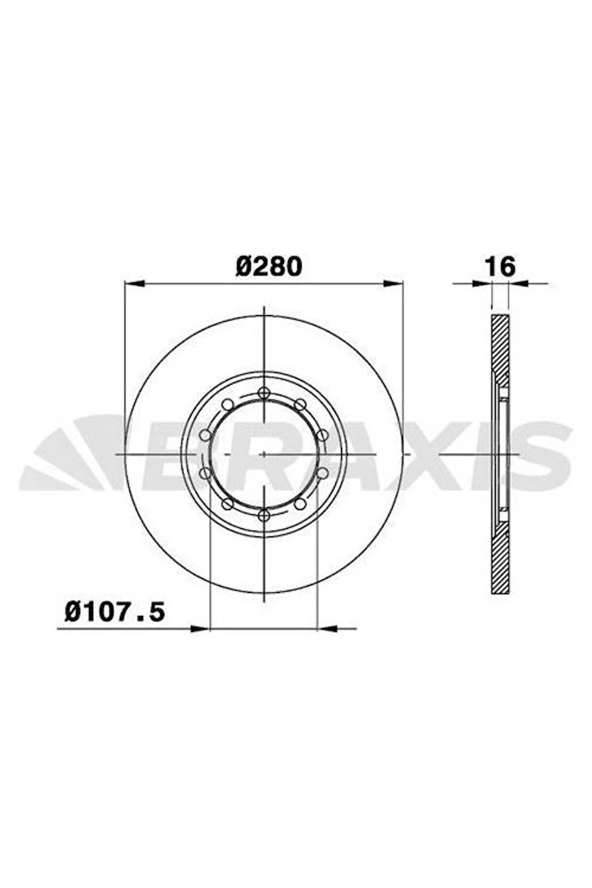 Fren Diski Arka Transıt V347 2.2tdcı / 2.4tdcı / 3.2tdcı 06>14 A.ceker+Abslı