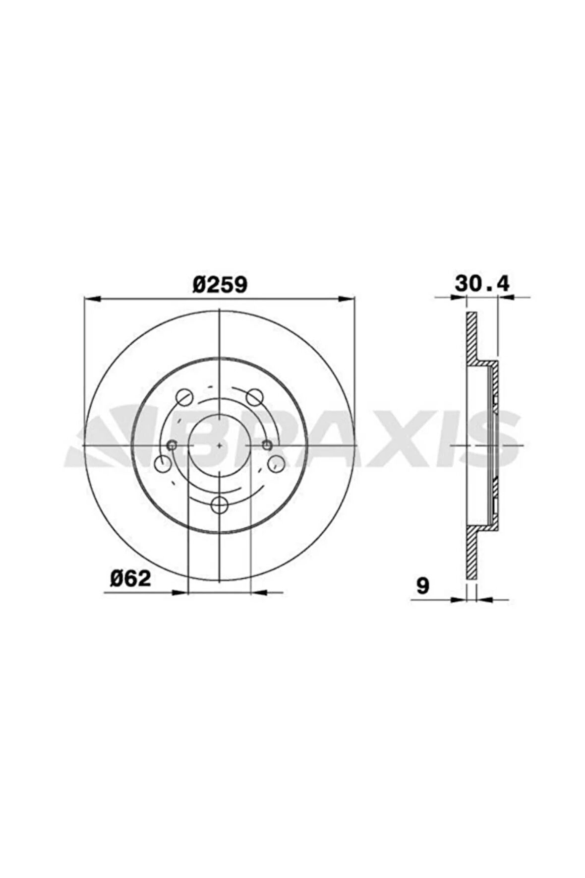 Fren Diski Arka Duz Aurıs Corolla Vvt I 1.4 1.6 07>11 259X5