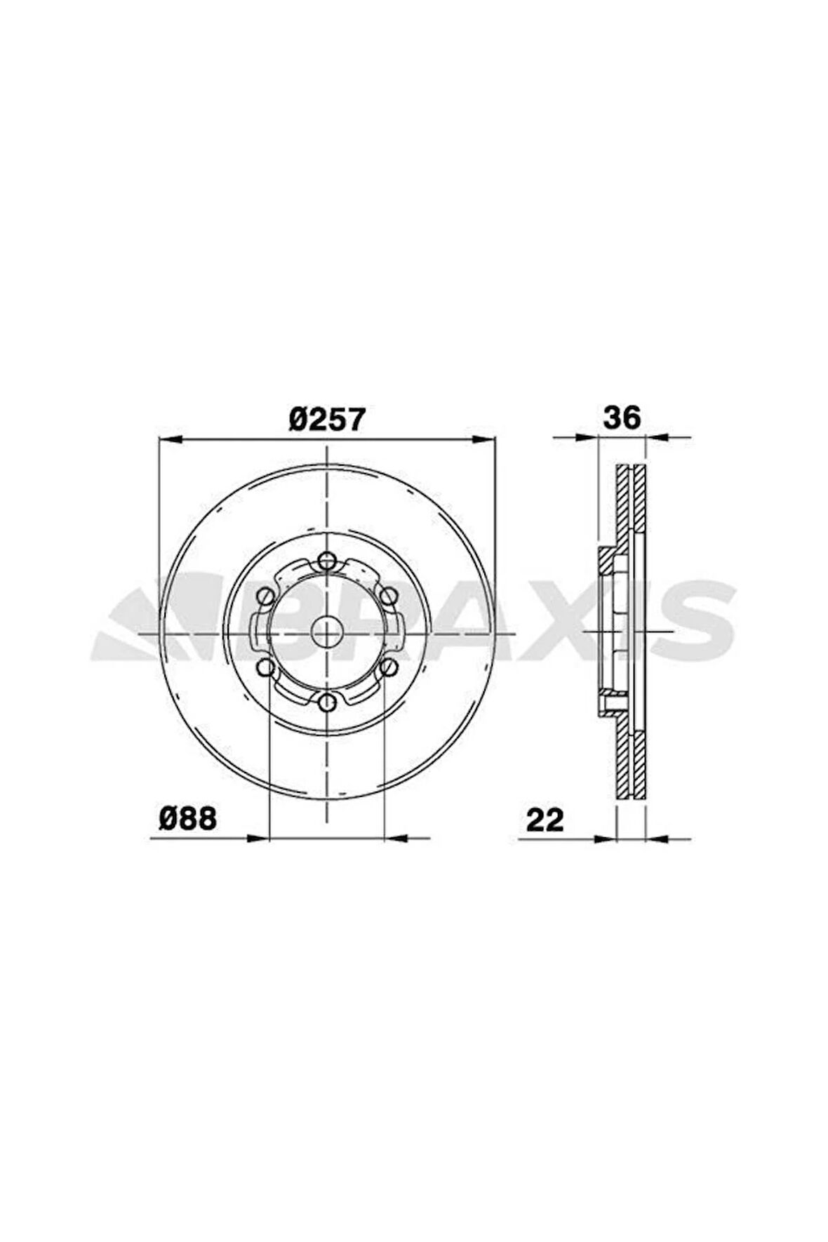 ON FREN DISK AYNASI HAVALI FRONTERA A 2.4I/2.3 TD 92 98 BRAXIS AE0478