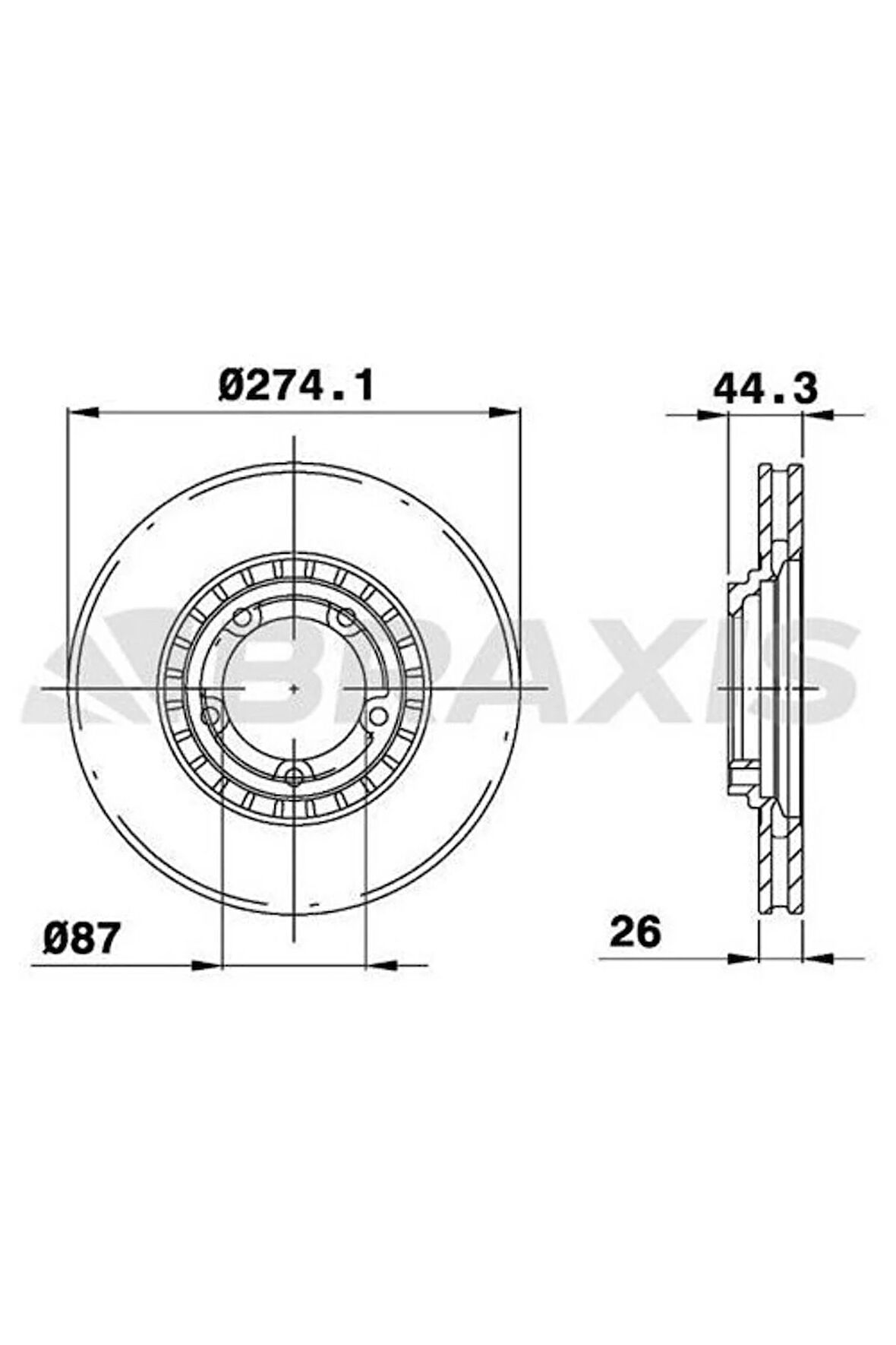 Fren Diski Ön Havalı Starex 2.5 Tcı Crdı 03> H100 Kamyonet 2.5 2004> Kıa Bongo 2.7 Tcı 04>