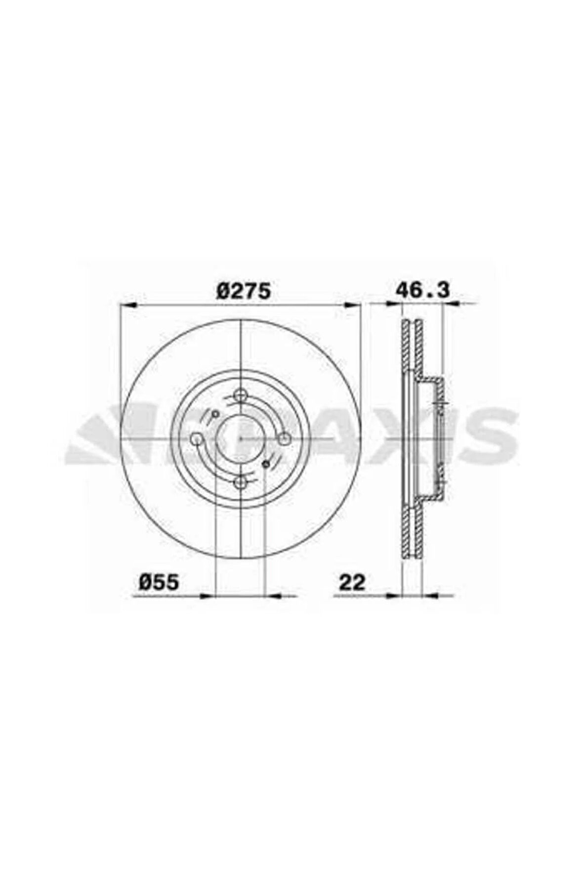 Ön Fren Disk Aynası Havalı Aurıs Corolla 07>11 275x5 -ae0366