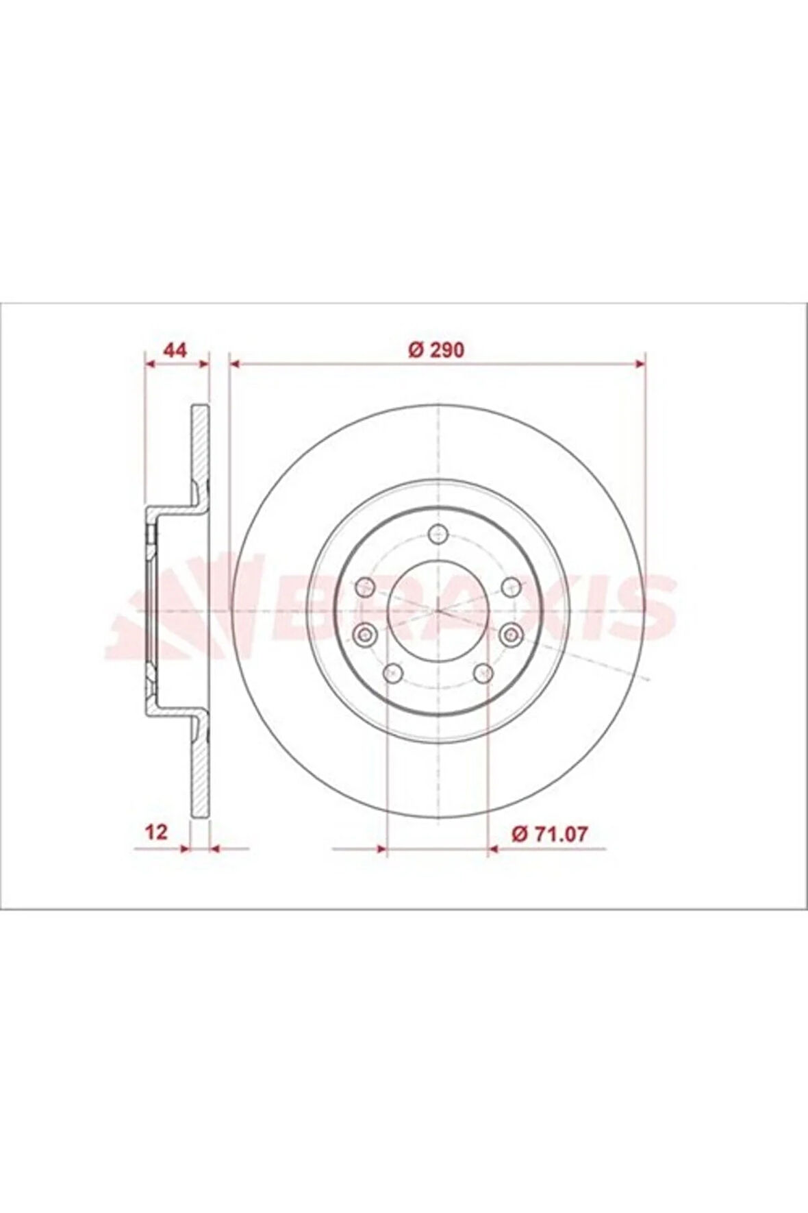 Fren Diski Arka 508 10> Duz 289.7MM