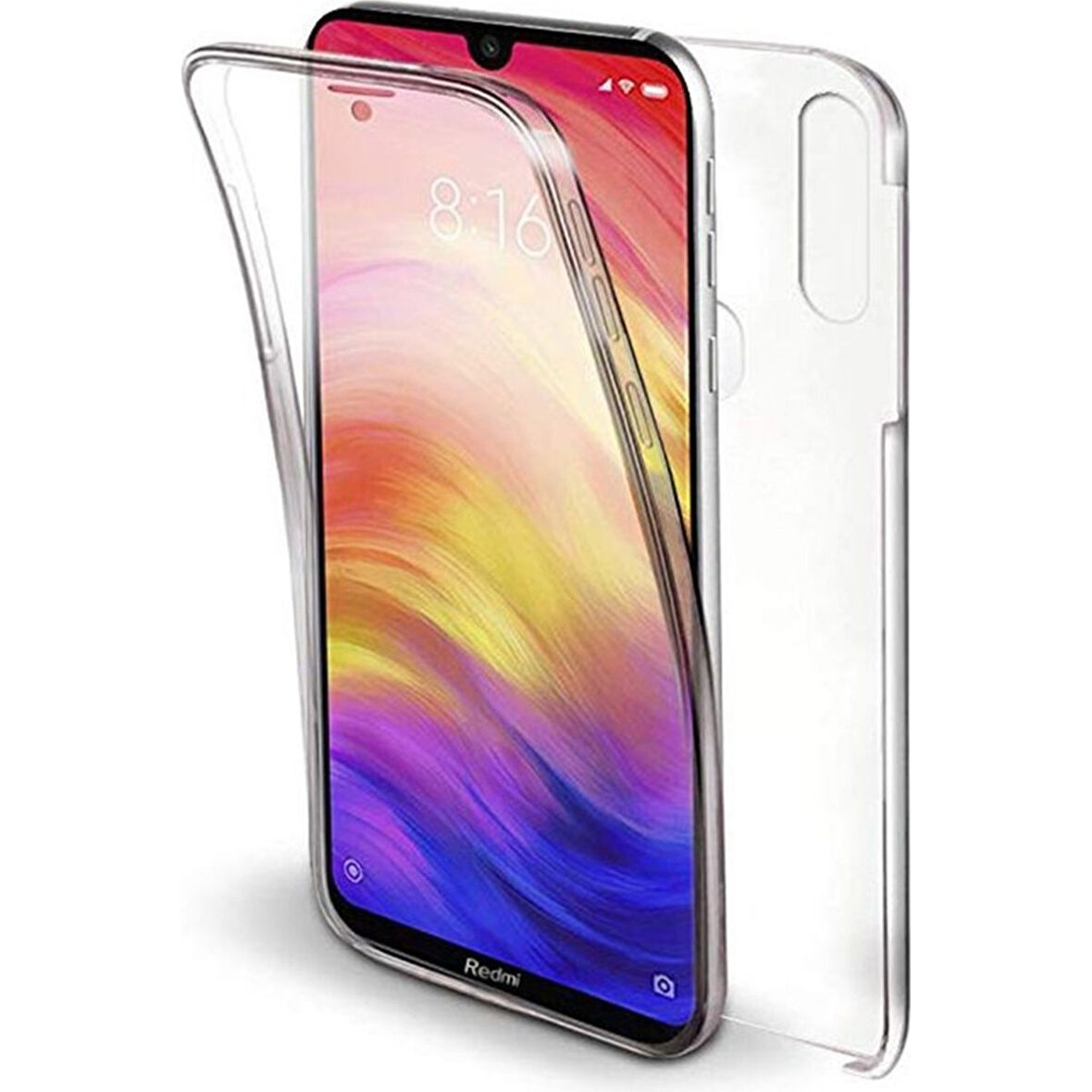 Teleplus Xiaomi Redmi Note 8 Kılıf Ön Arka 360 Korumalı Şeffaf