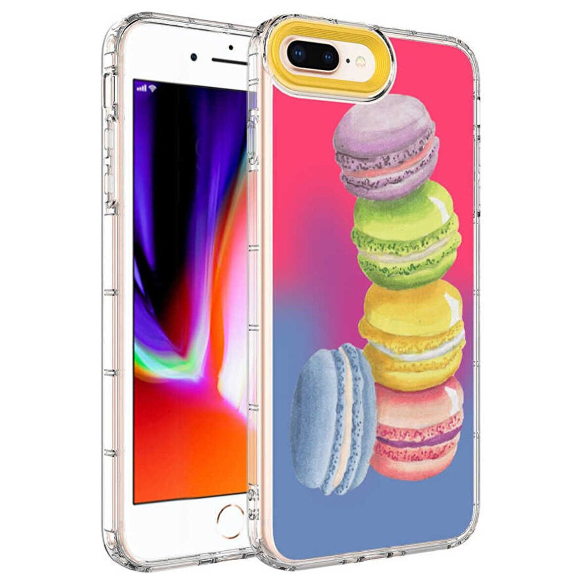 Teleplus Apple iPhone 7 Plus Kılıf Kamera Korumalı Renkli Sert Korn Silikon