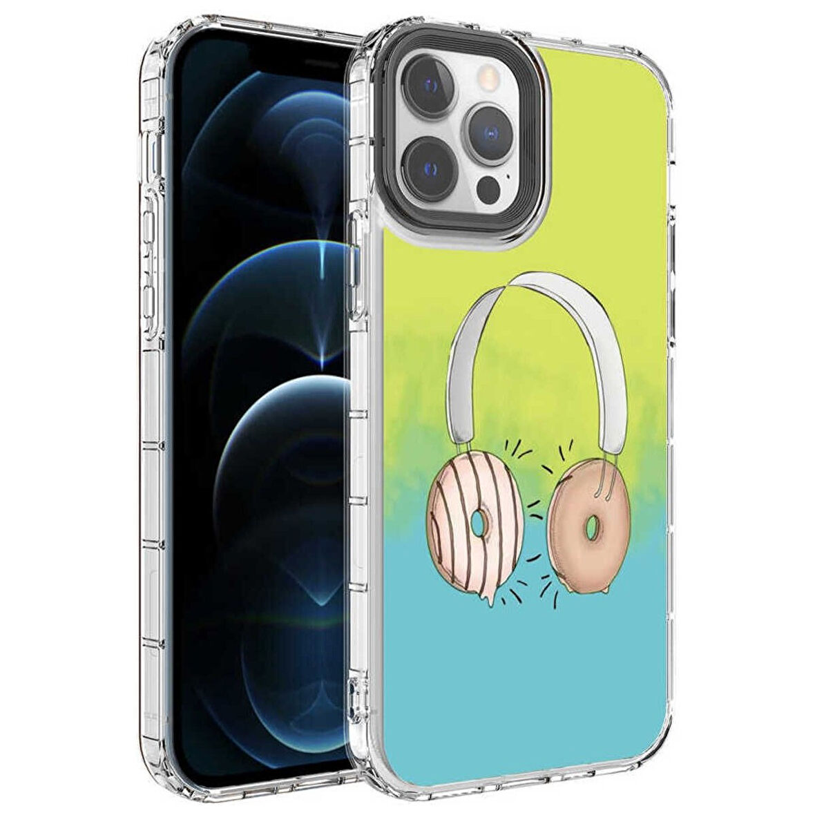 Teleplus Apple iPhone 12 Pro Max Kılıf Kamera Korumalı Renkli Sert Korn Silikon