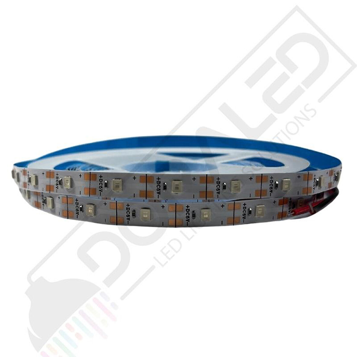 5V Şerit Led 2835 Sarı (Amber) 5 Volt Şerit Led (IP20) (5 Metre)