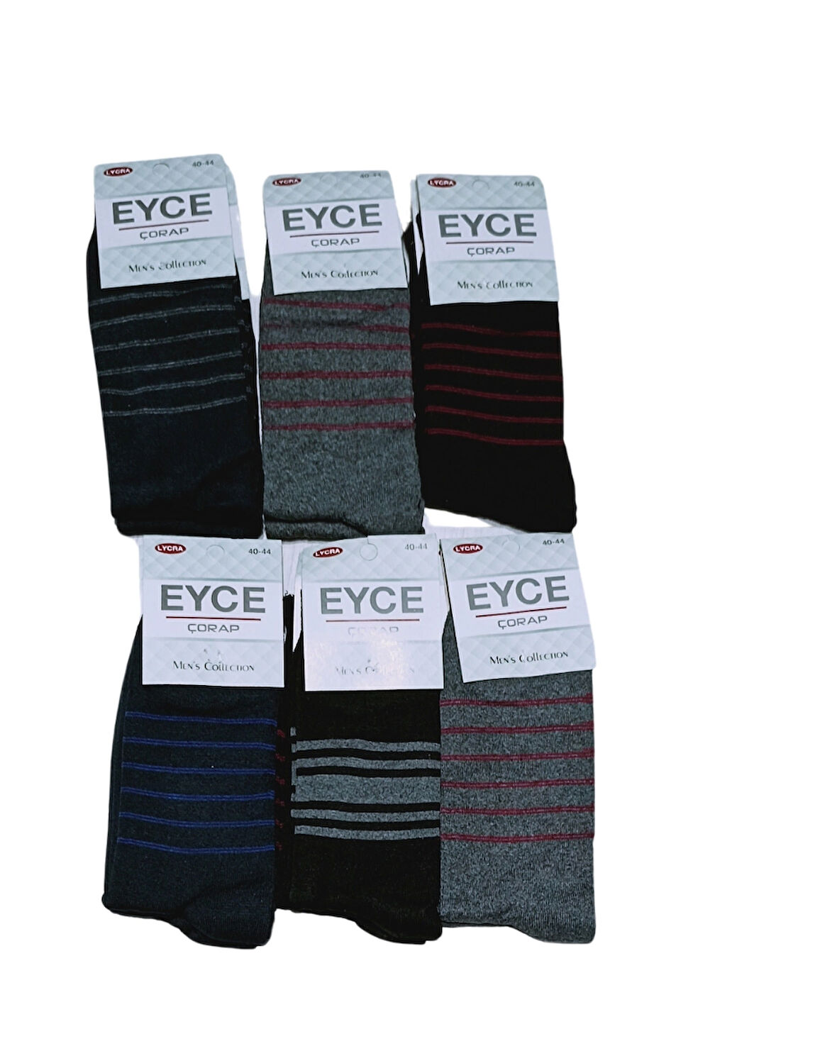 Ucuz Erkek Çorabı Çember Desenli Asorti 12 Adet