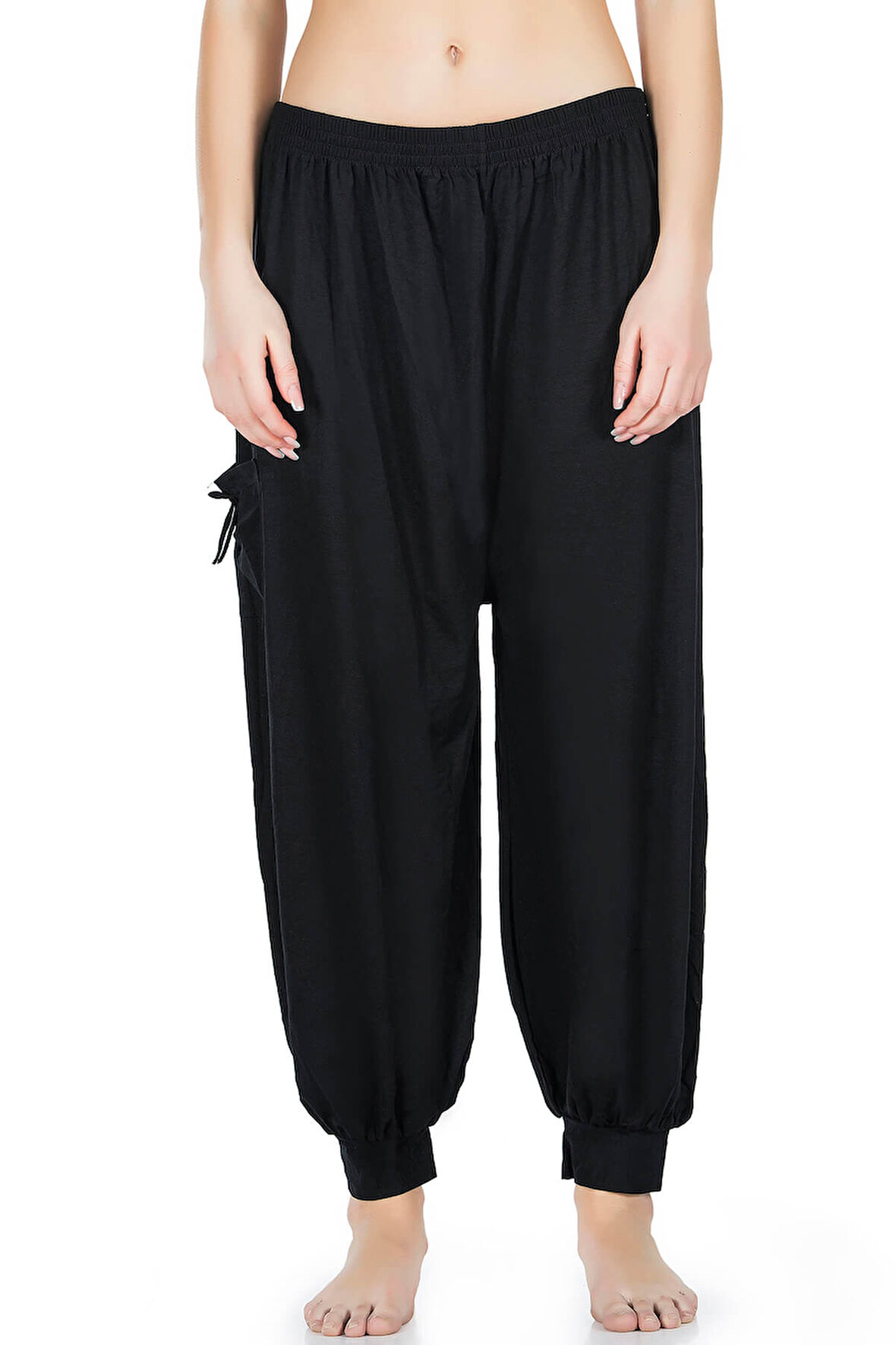 Siyah Manşetli Şalvar 0527-syh