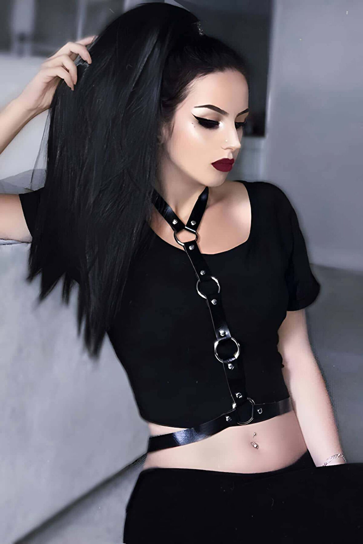 Elbise Üzeri Şık Deri Harness - Brf423